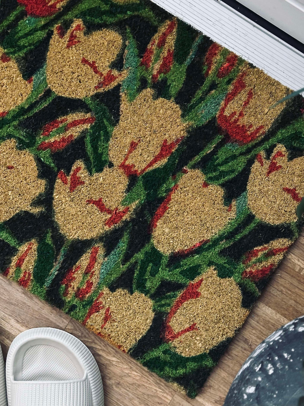 Deurmat - Tulipan Geel mix