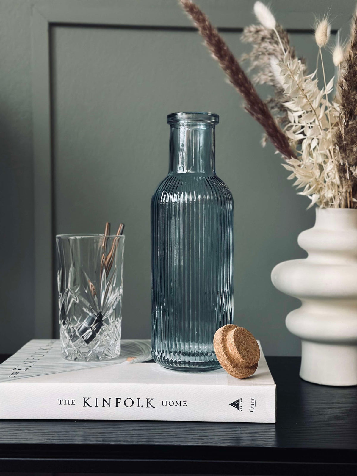 Waterfles met kurkstop – Blue 1 ltr.