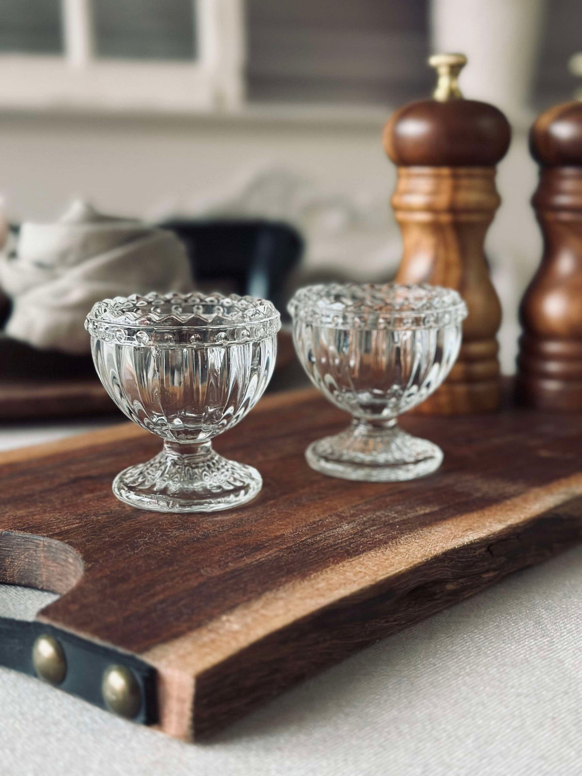 Eierdopjes van glas - Set van 2 st.