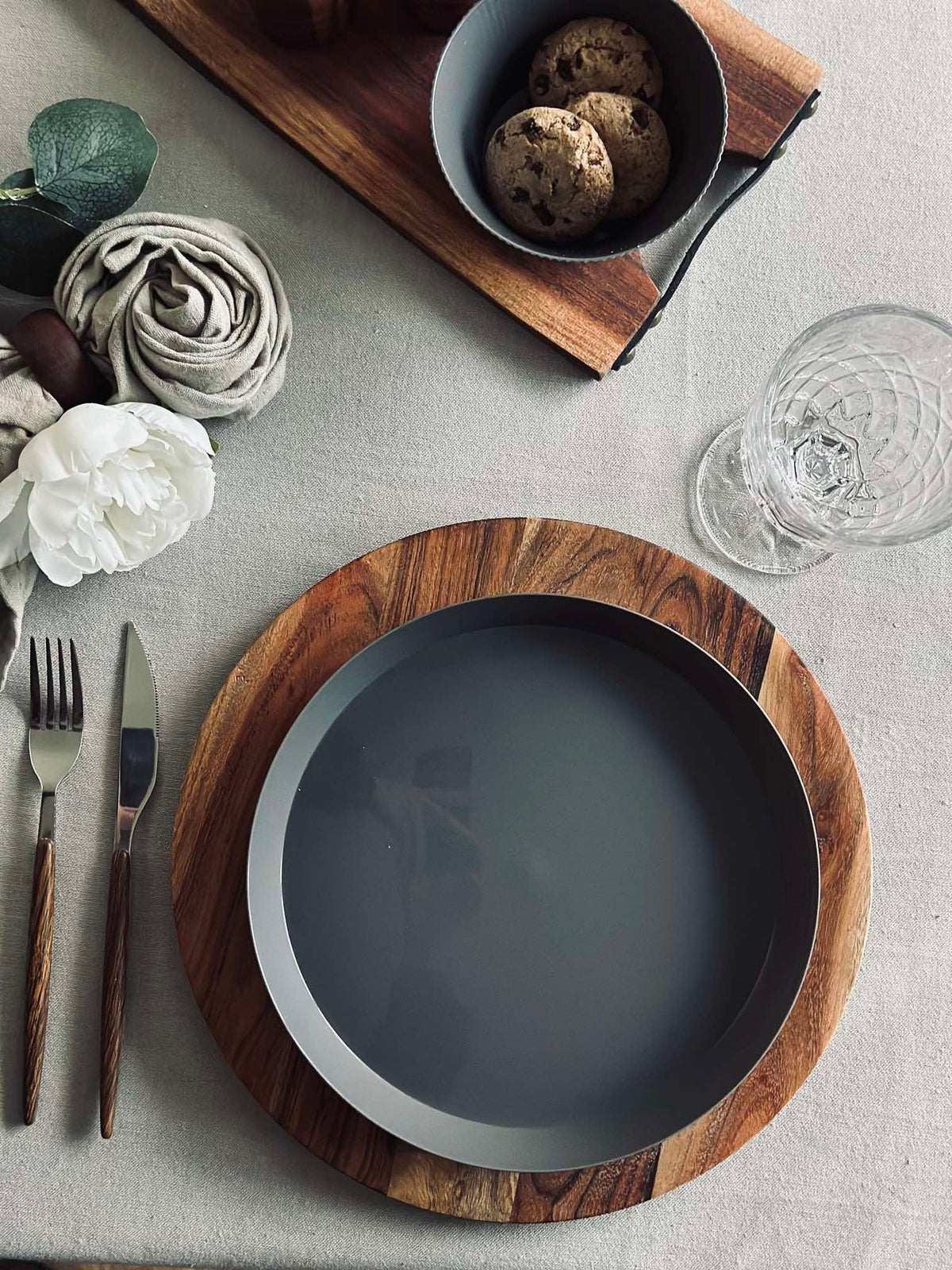Bord Norma 24cm - Stone grey 2 st.