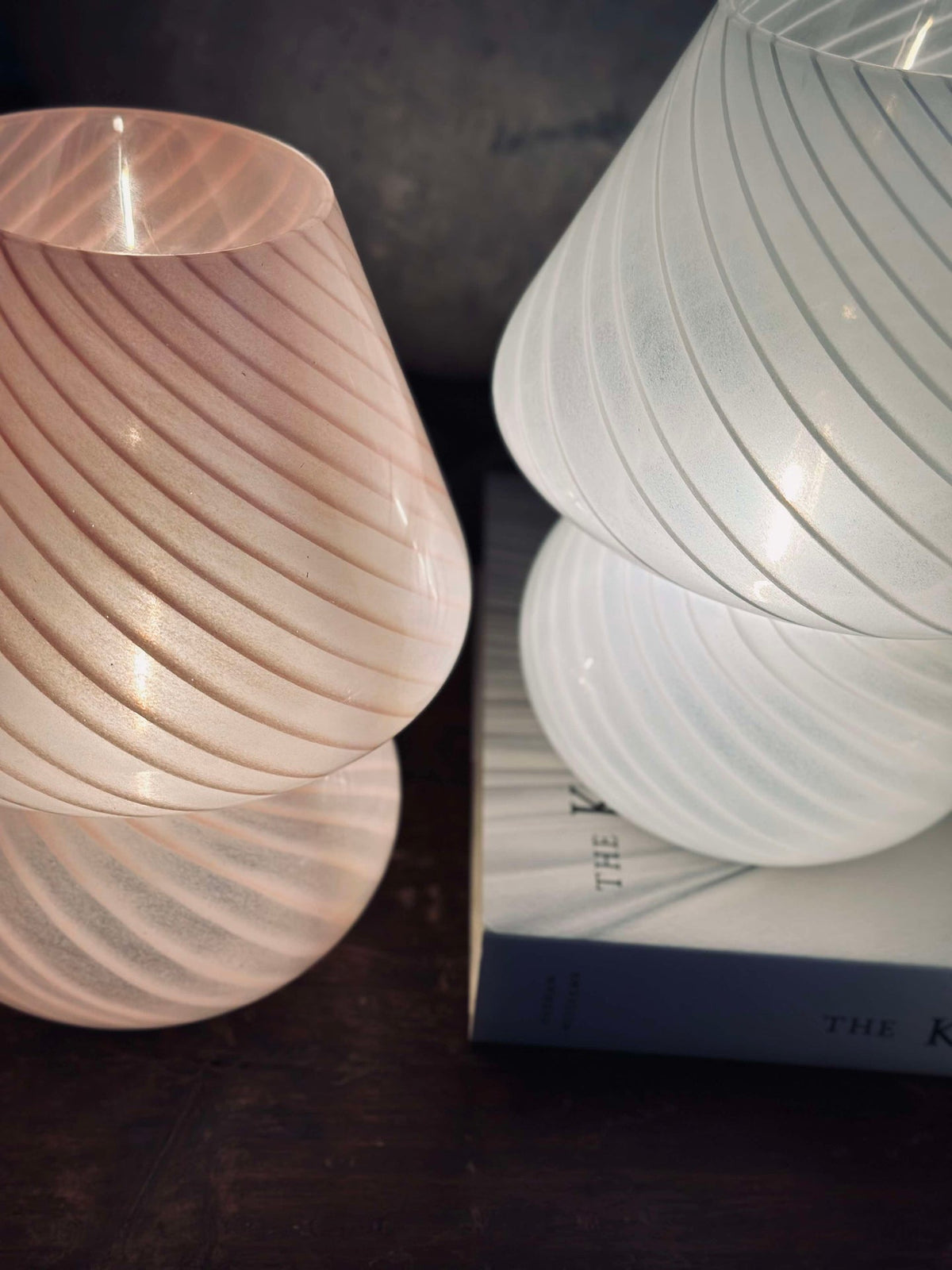 Mushroom Small - Roze mondgeblazen glas