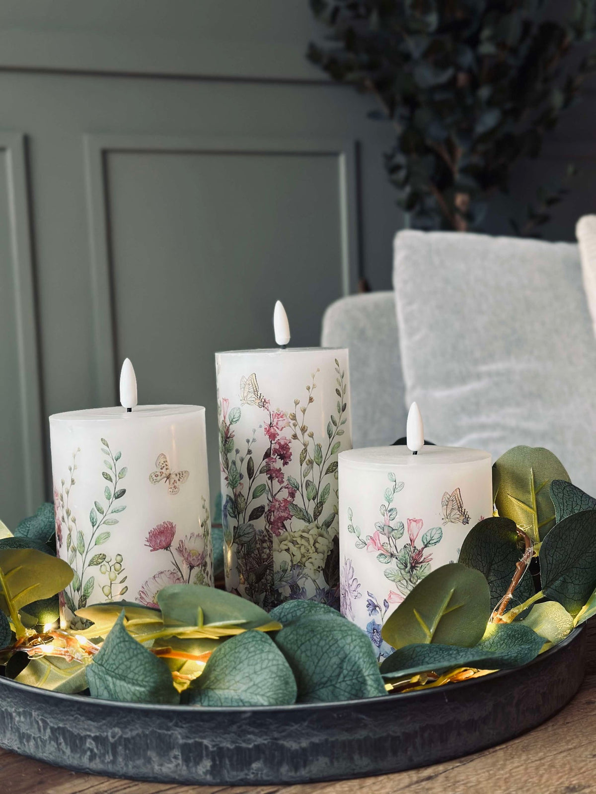 LED kaarsen FLORA – Set van 3 stuks en afstandsbediening