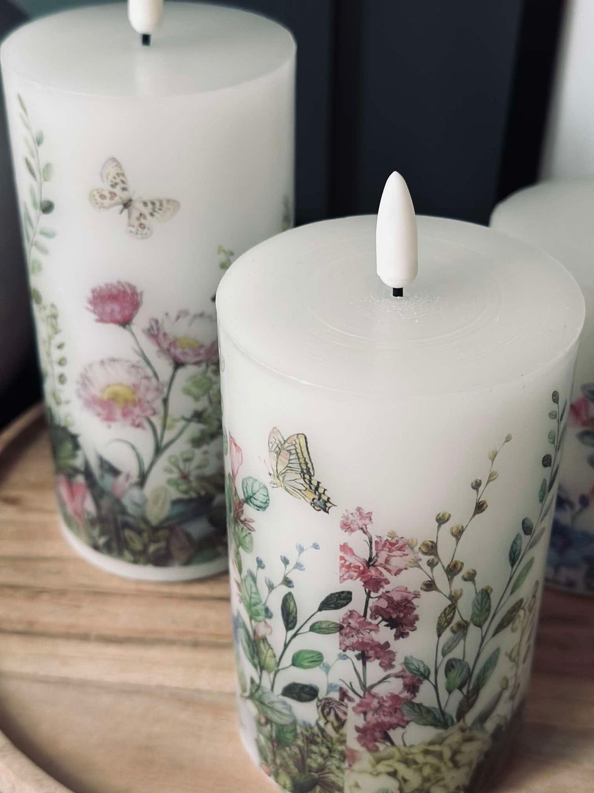 LED kaarsen FLORA – Set van 3 stuks en afstandsbediening