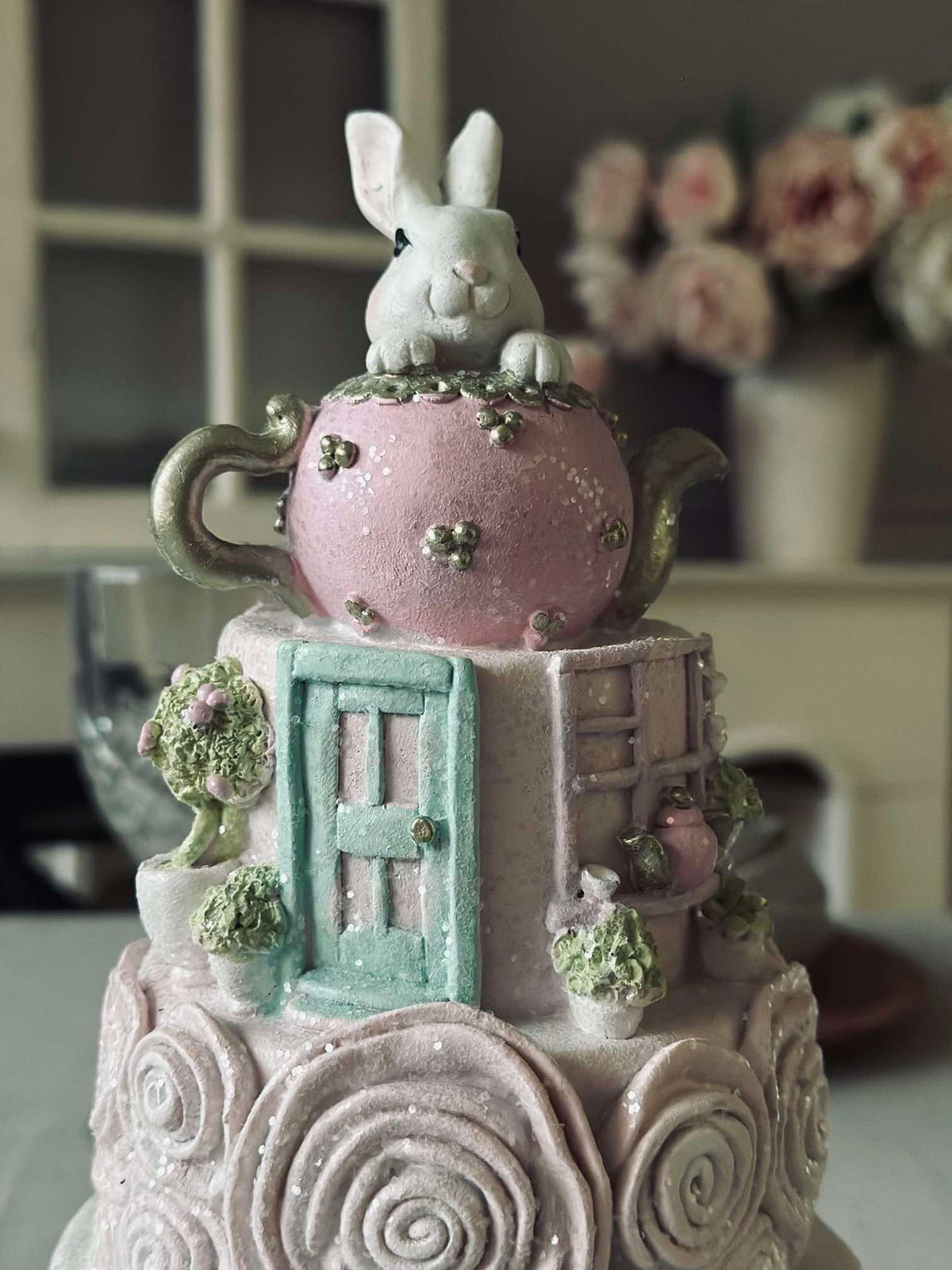 Taart met konijn - Tafeldecoratie