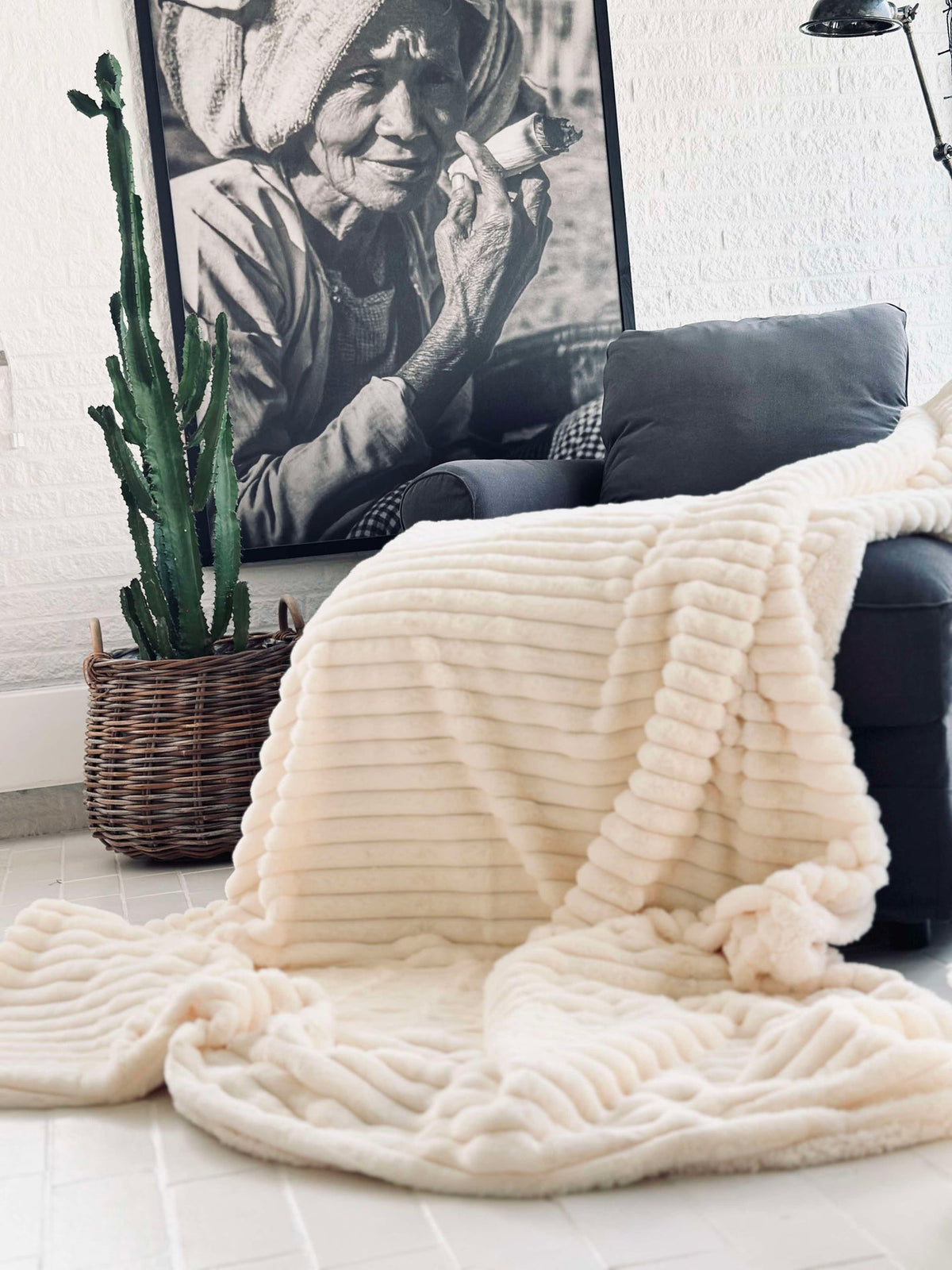 Bedsprei STRIB - Wit