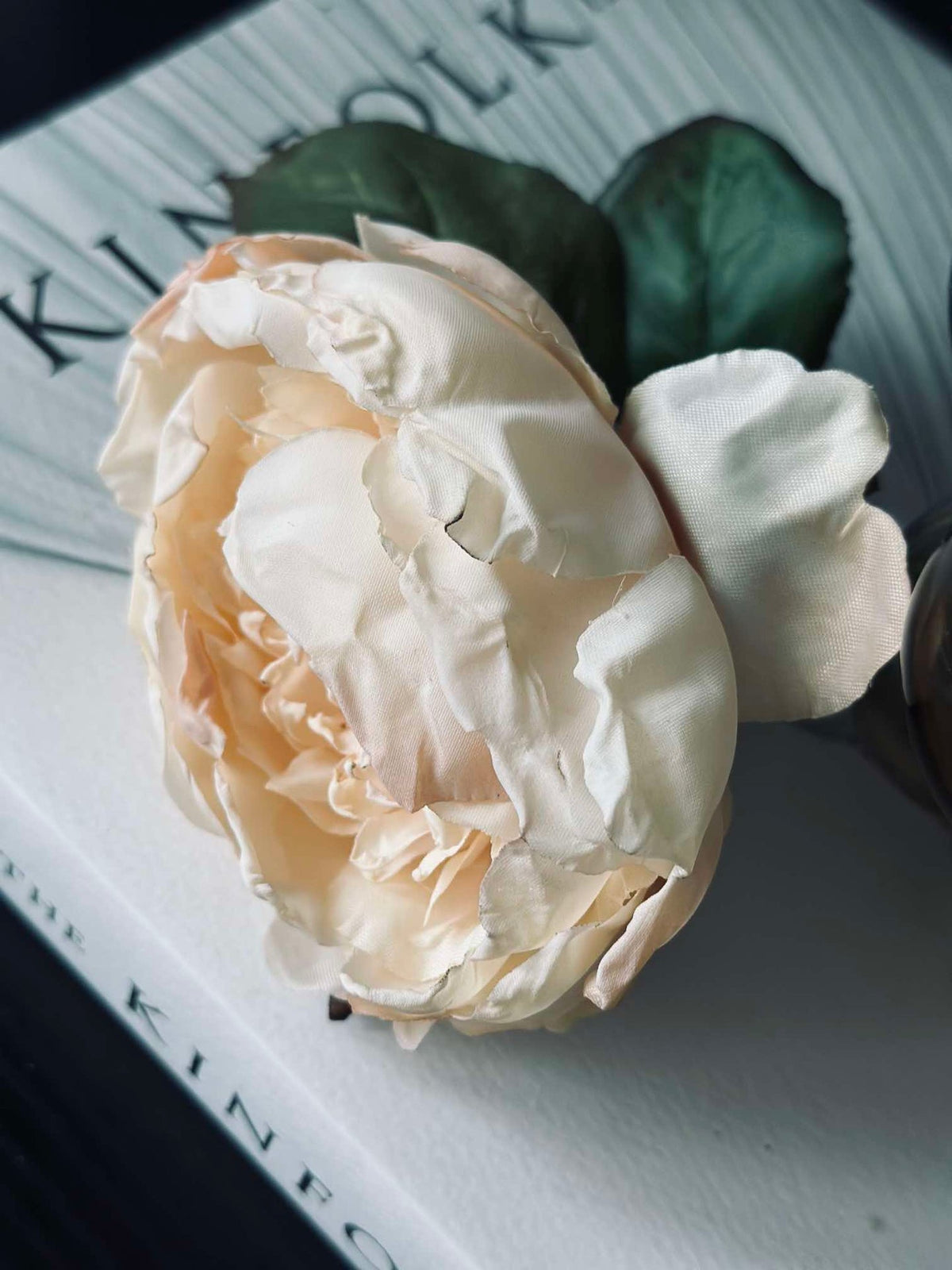 Bloem zijden Pioen Crème