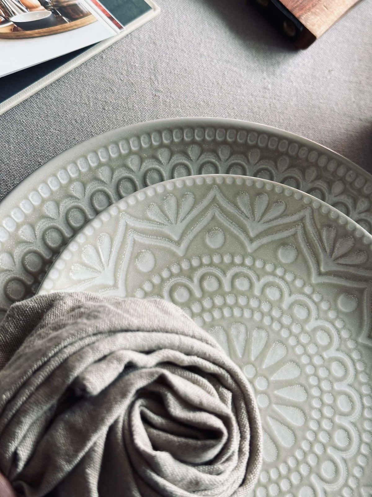 Bord India Stonewear 20cm - Beige