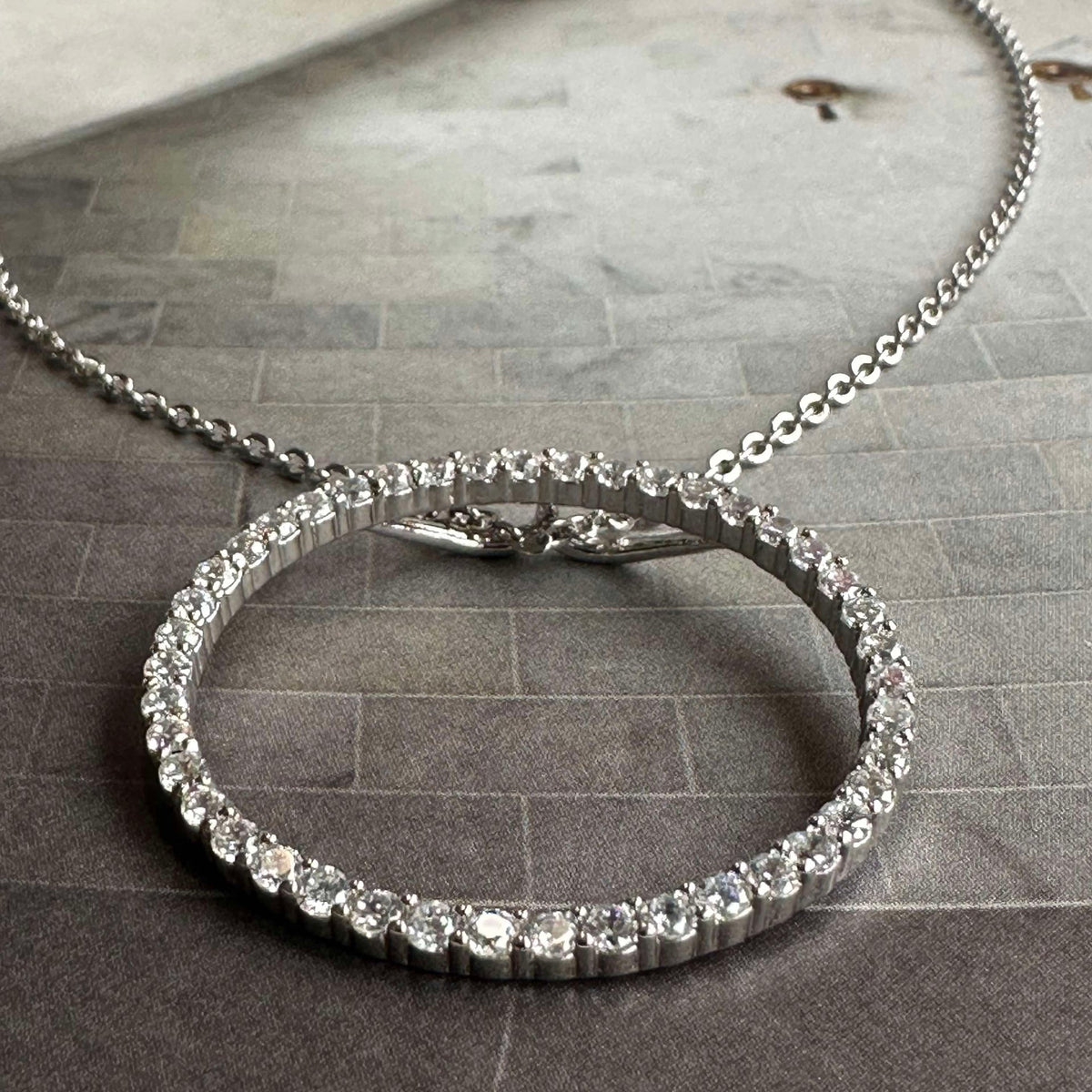 Halsketting Kendal - rhodium verguld
