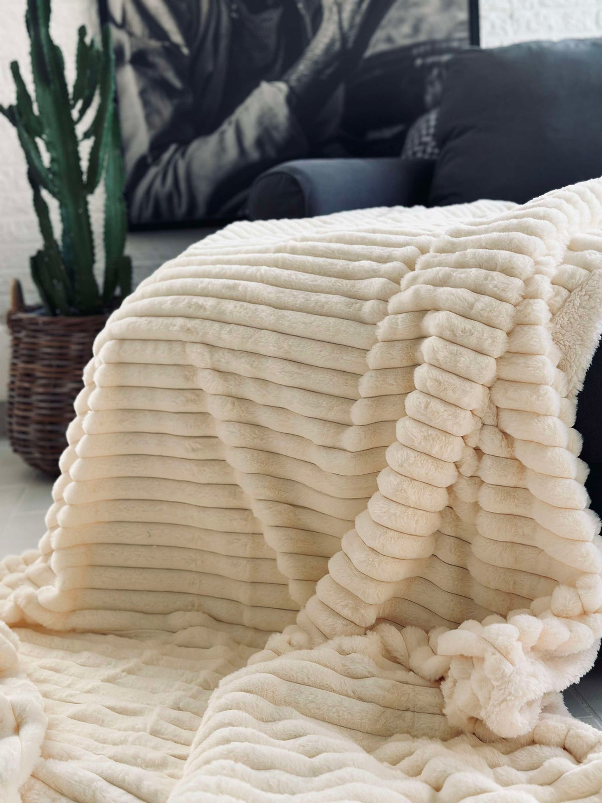 Bedsprei STRIB - Wit