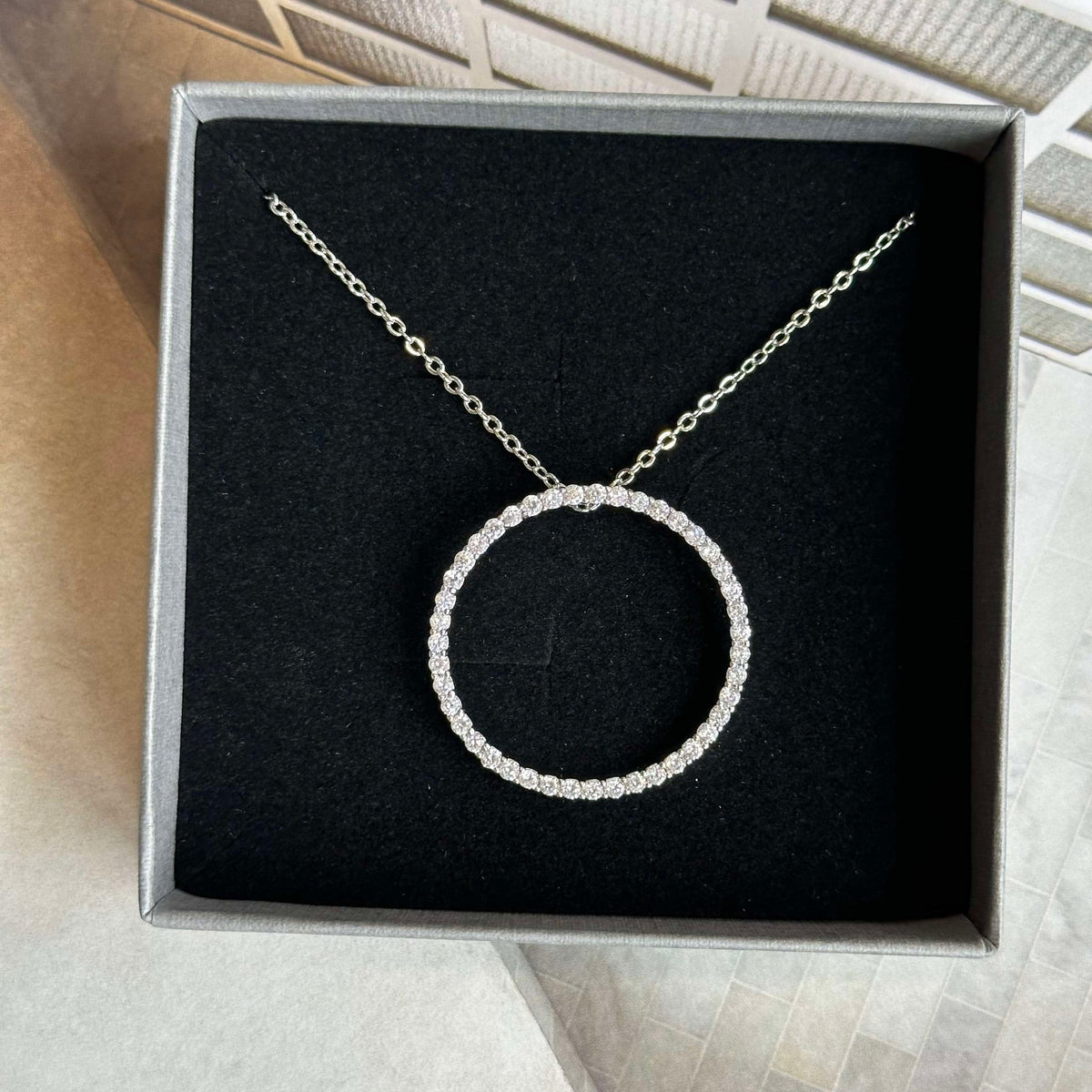 Halsketting Kendal - rhodium verguld