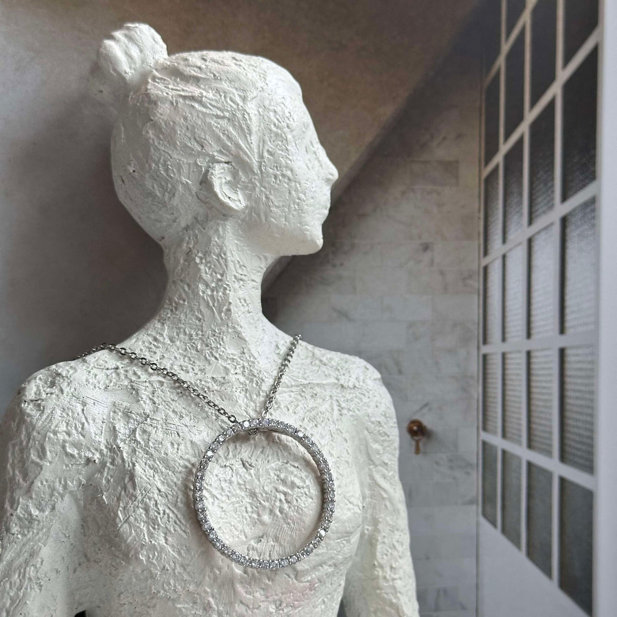 Halsketting Kendal - rhodium verguld