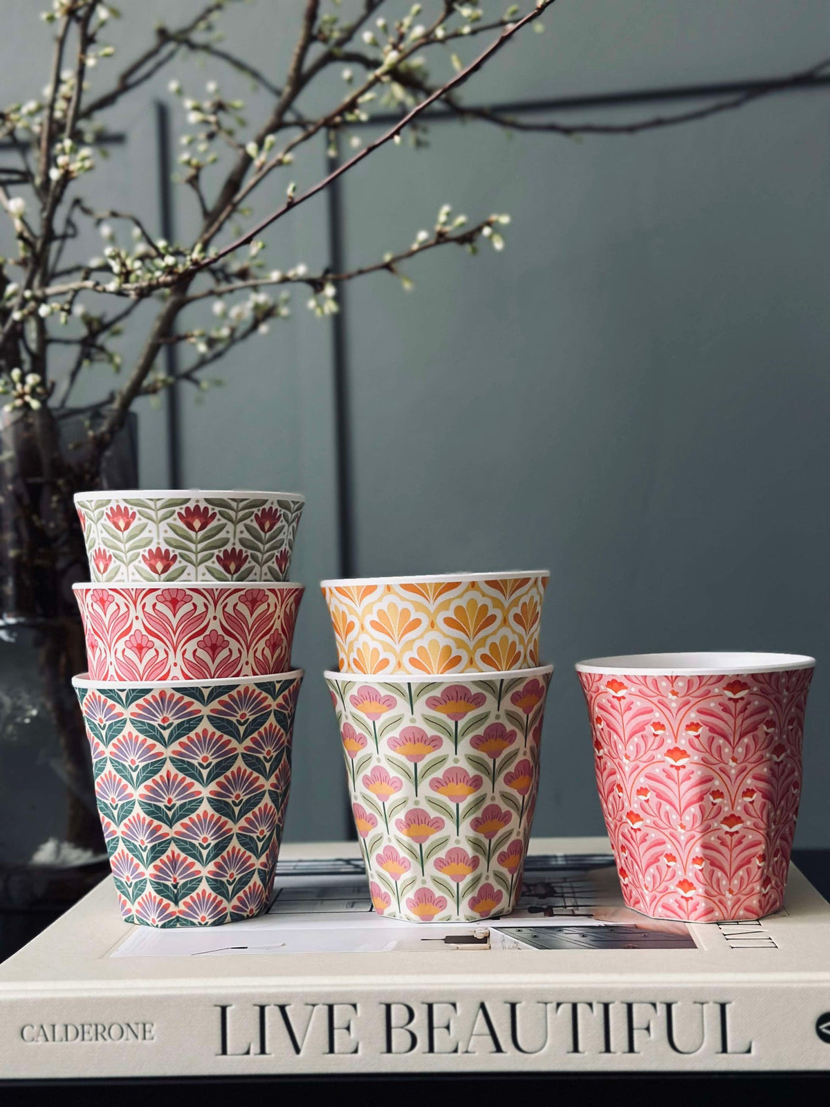 Beker Happiness Melamine - Kleurenmix