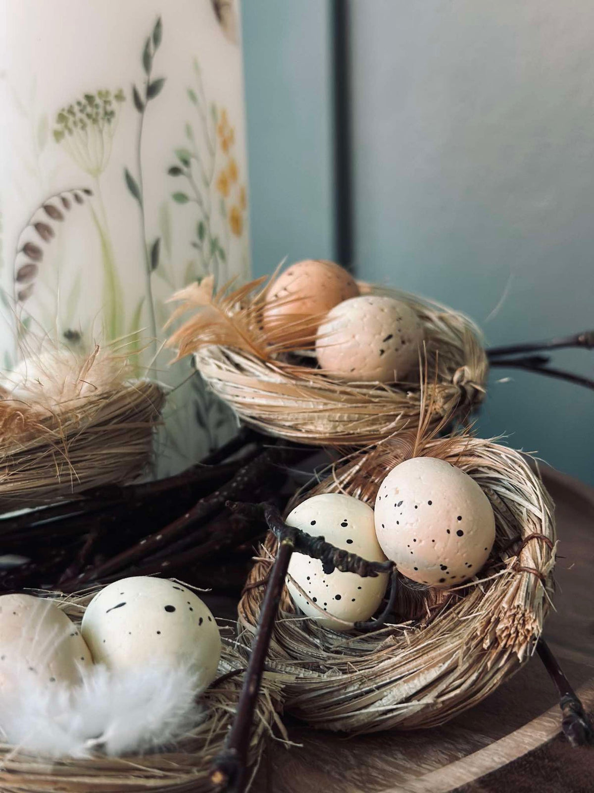 6-delige nestjes met paaseitjes - Tafeldecoratie