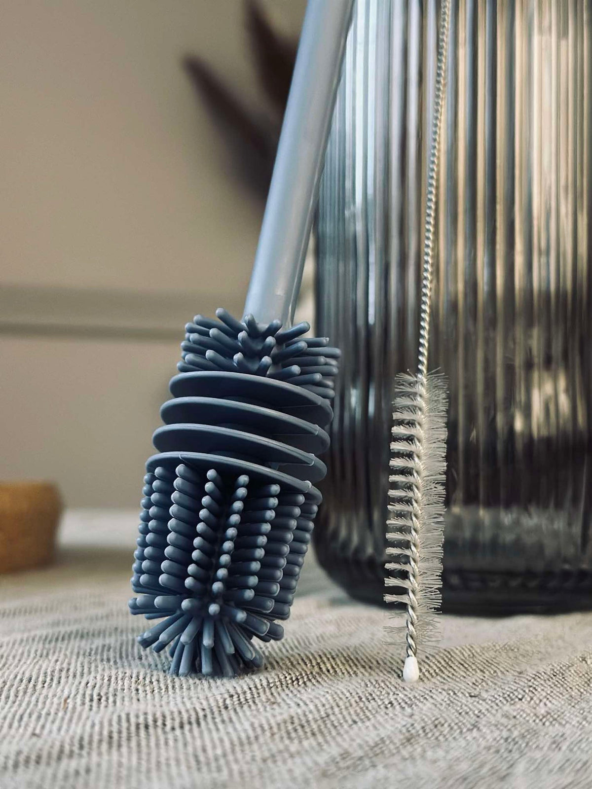 Set met afwasborstel voor flessen en rietjes