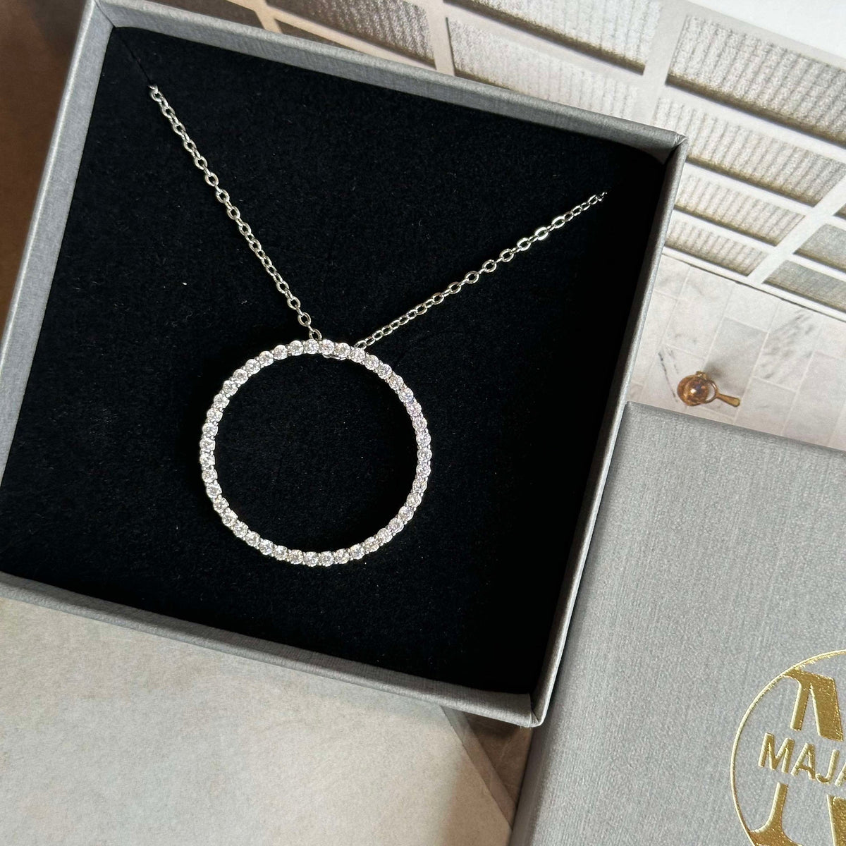 Halsketting Kendal - rhodium verguld