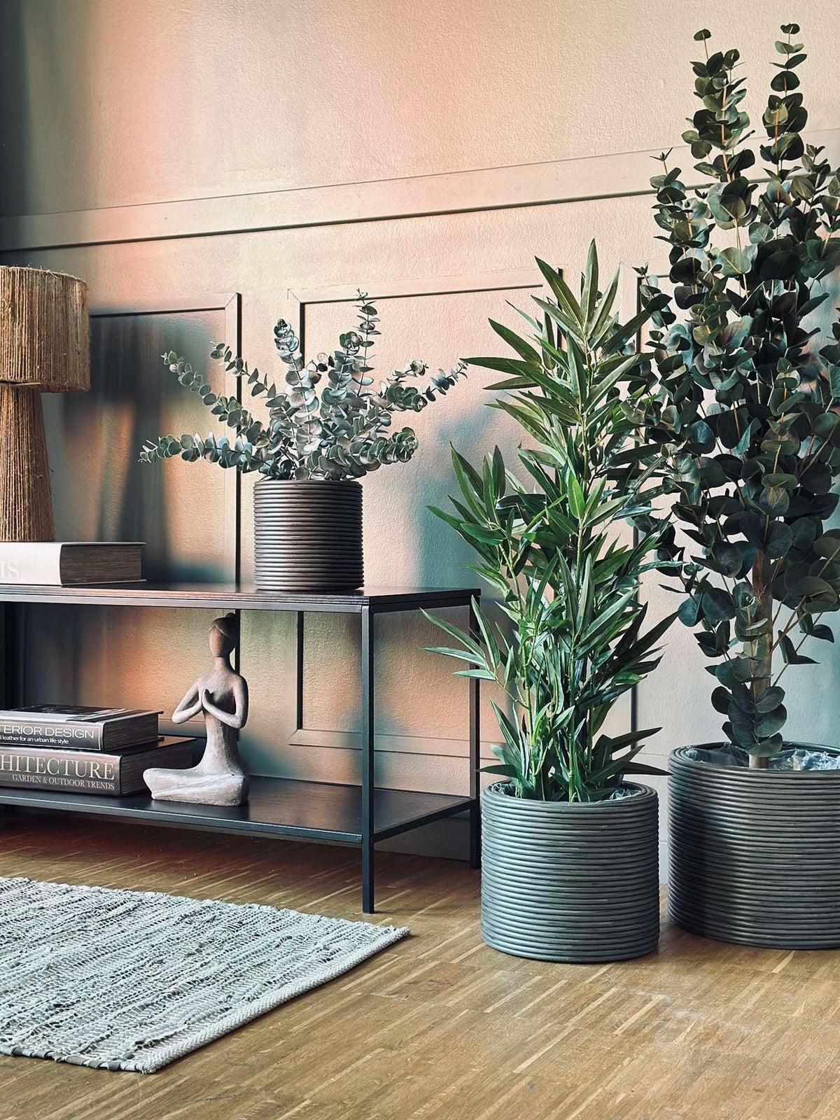 Plantenmand Grijs - Set van 3 stuks