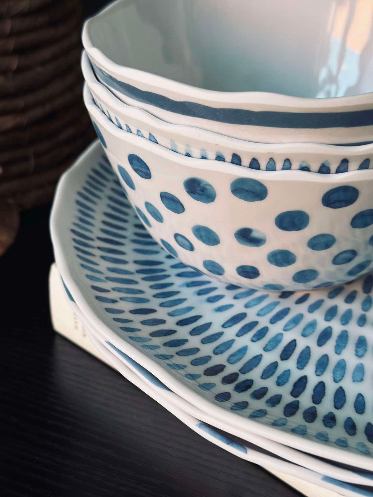 Schaal Blue Melamine - Mix