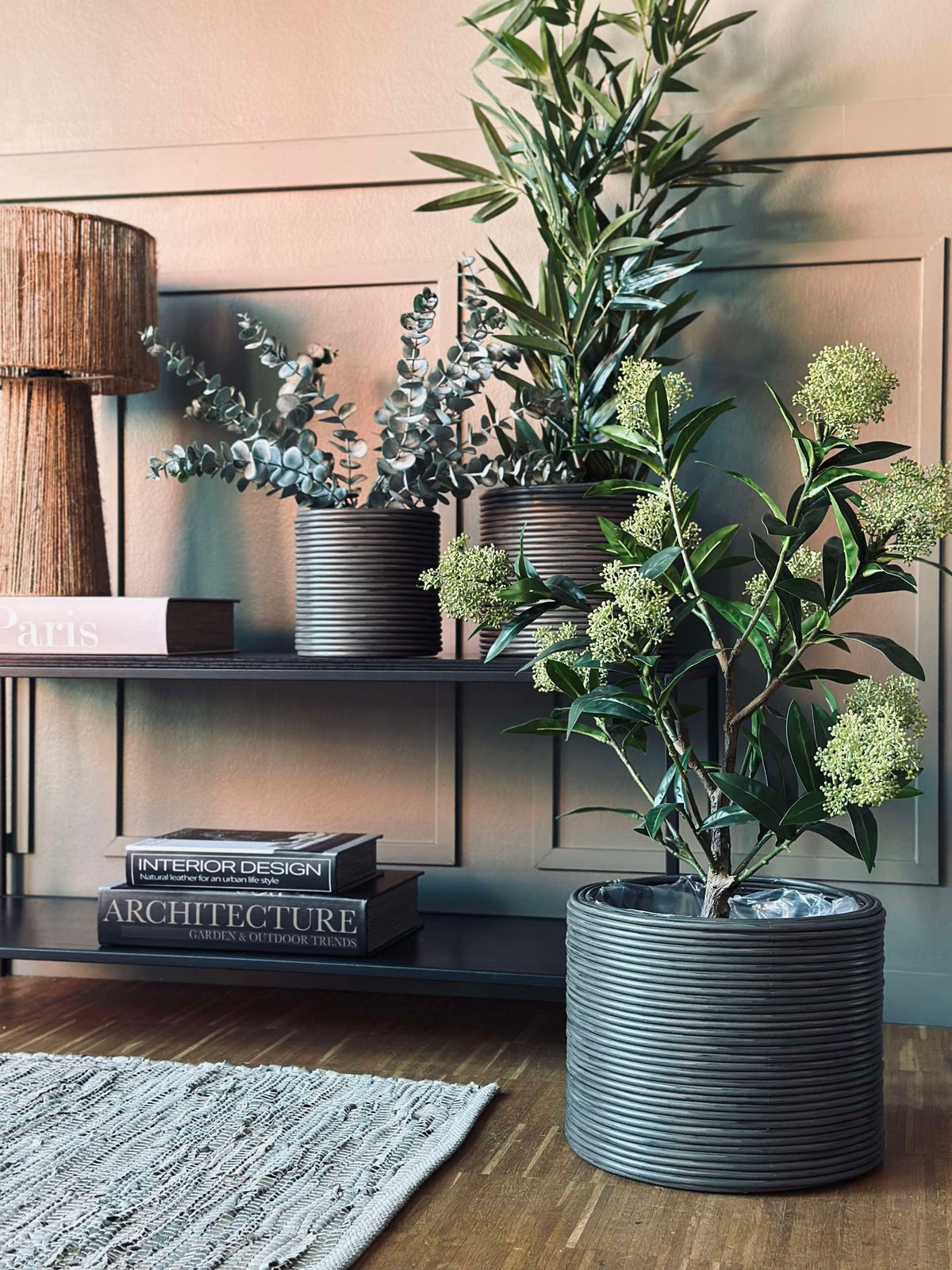 Plantenmand Grijs - Set van 3 stuks