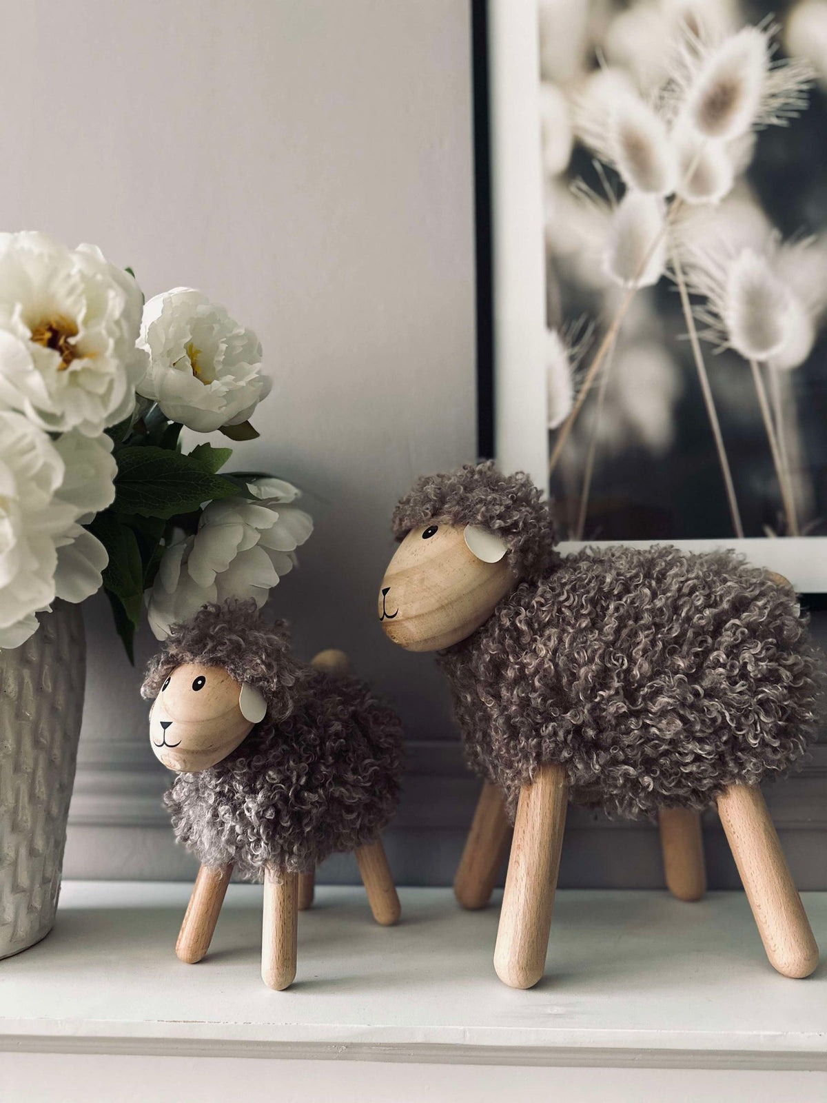 Schaap met langharige vacht - Grijs