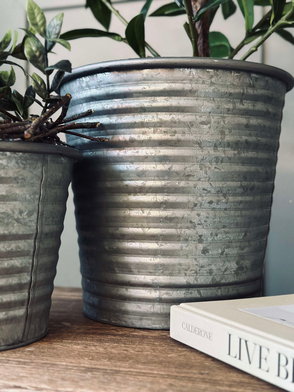 Potcover Zink - Set van 3 stuks