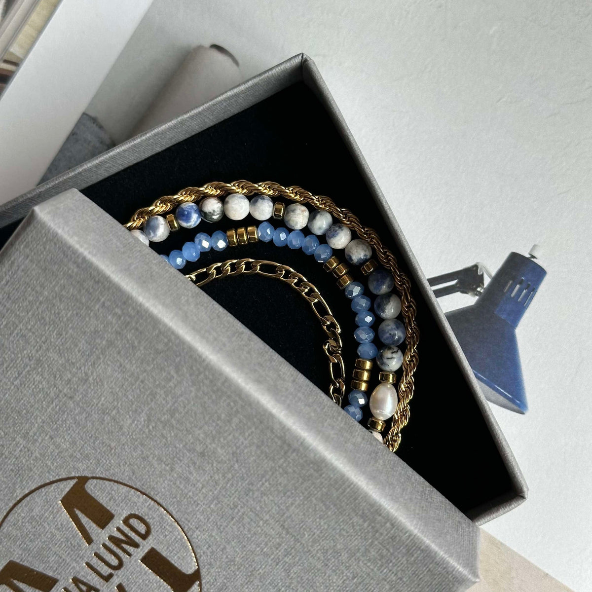 Armband Erika Blue - Set met 4 armbanden