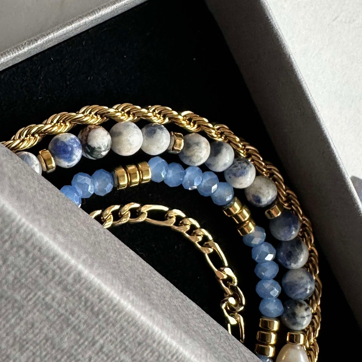 Armband Erika Blue - Set met 4 armbanden