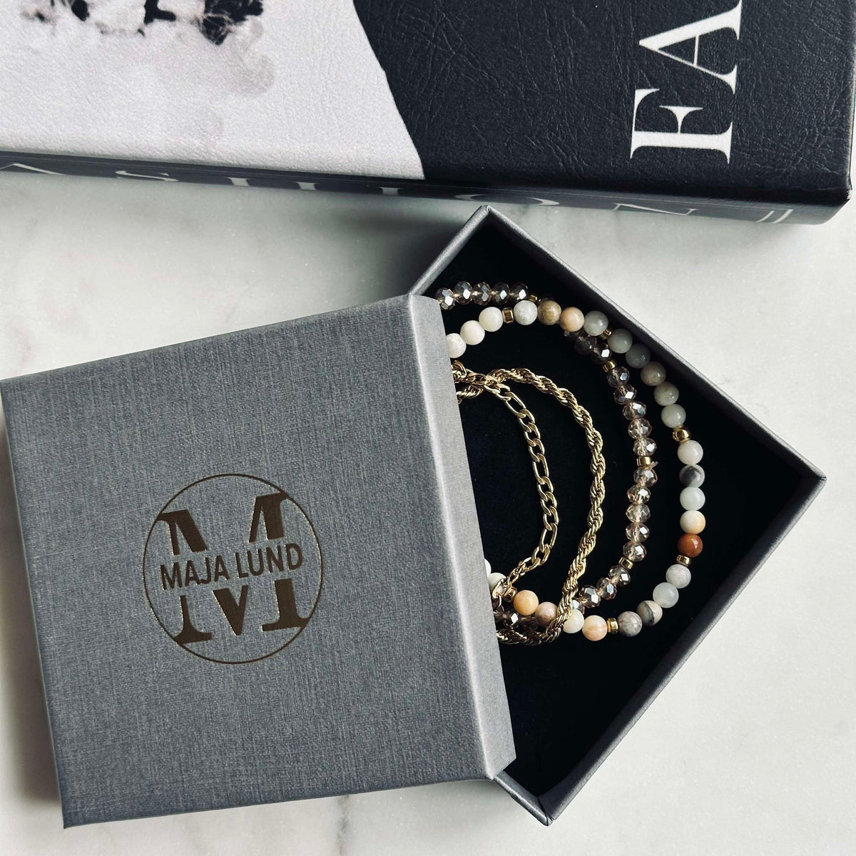 Armband Erika Natur - Set van 4 armbanden