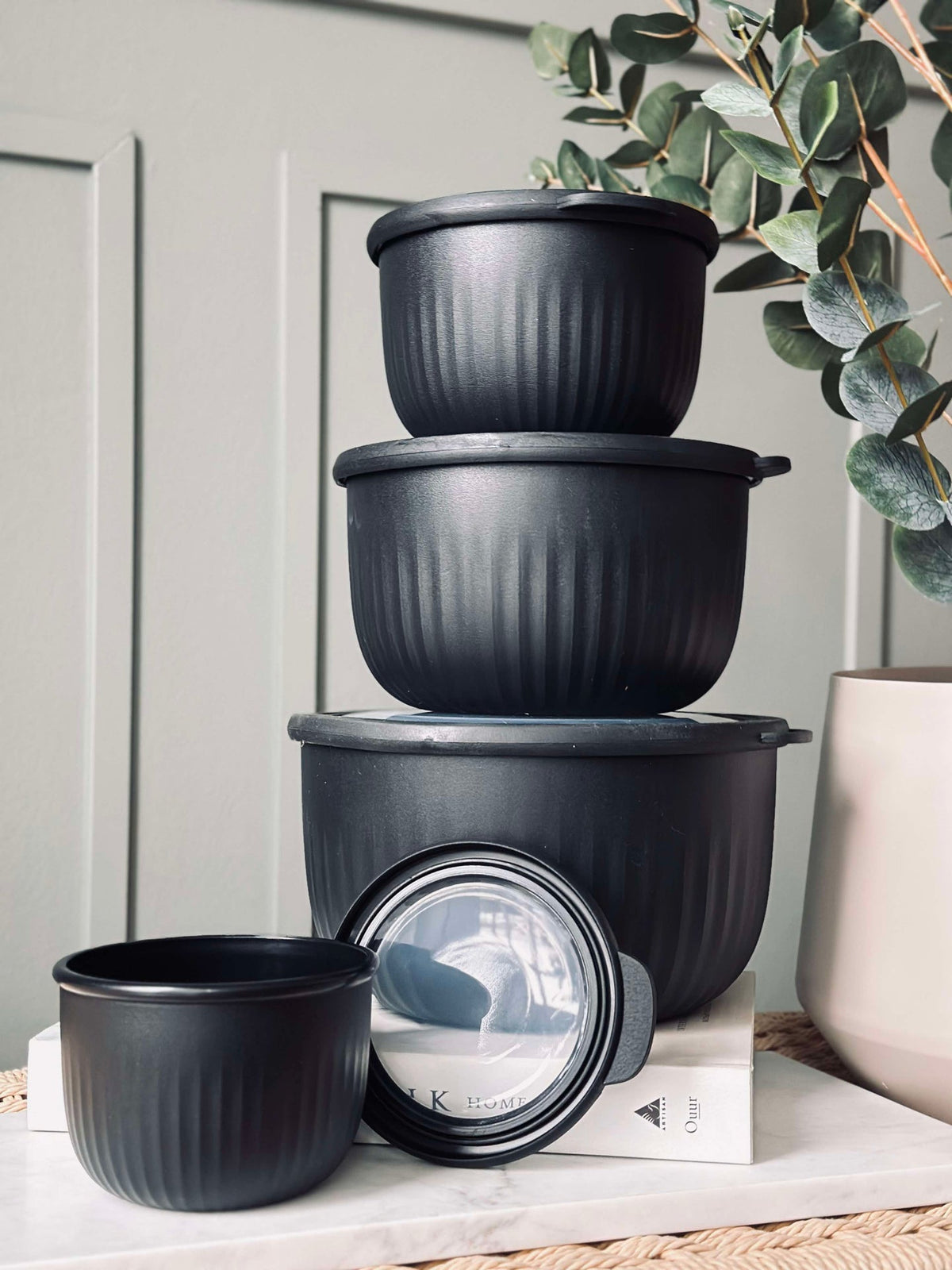 Opbergbakjes Black – Set van 4 st.