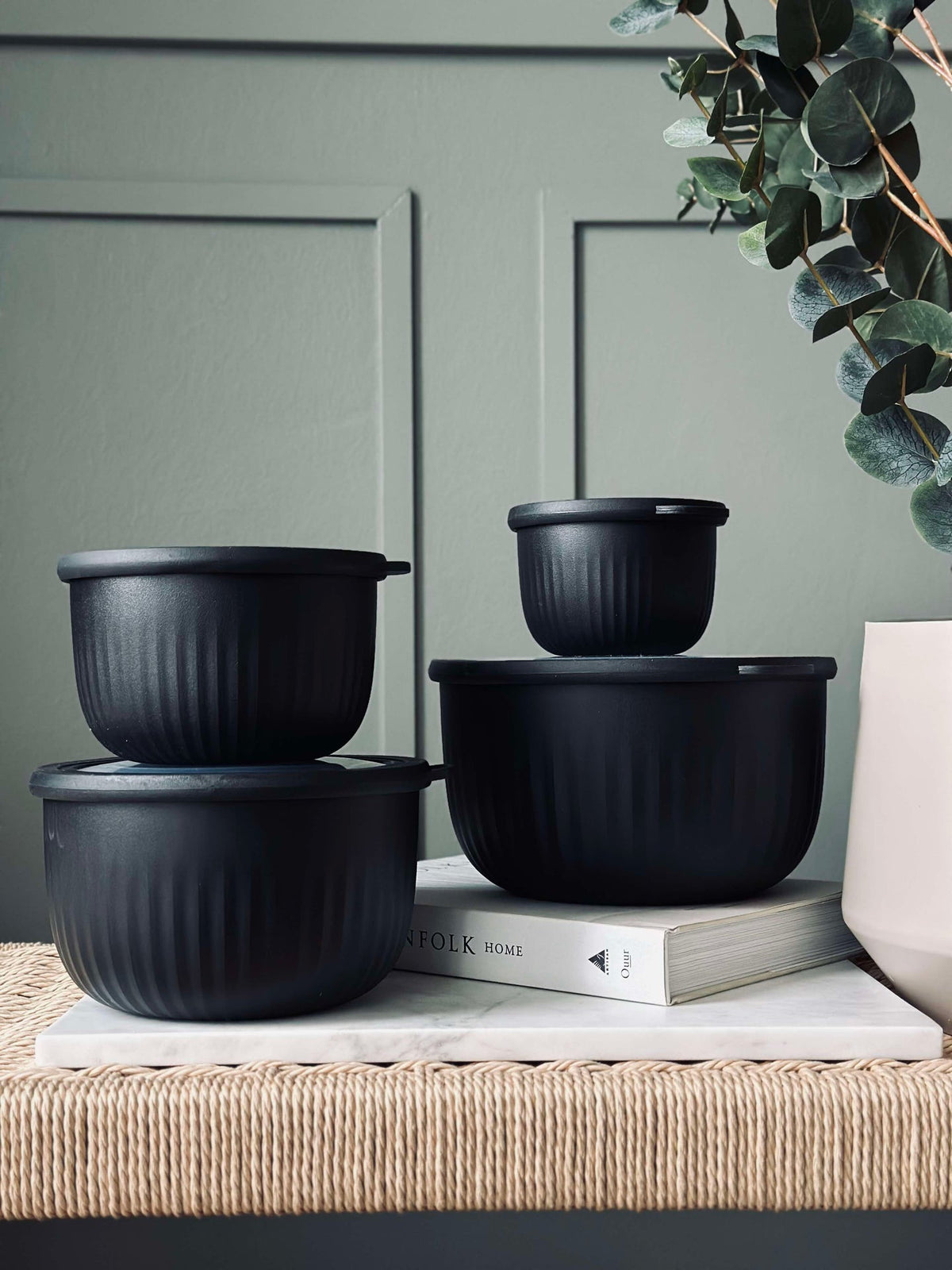 Opbergbakjes Black – Set van 4 st.