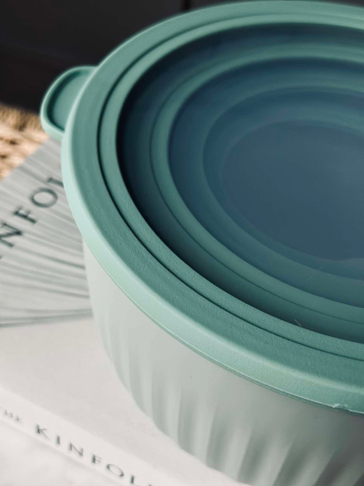 Opbergdozen Dusty green – Set van 4 stuks