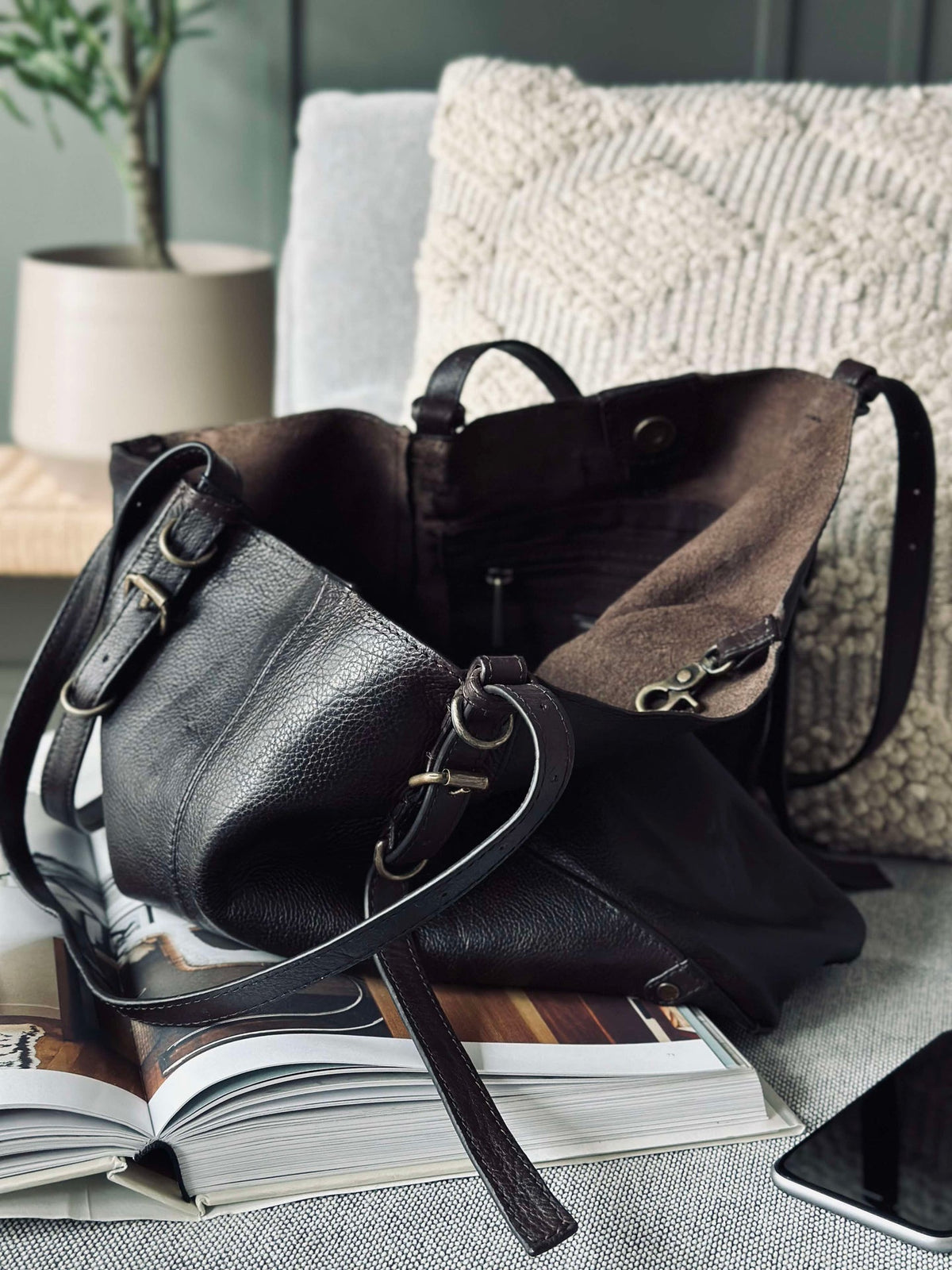 Schoudertas - Dark brown