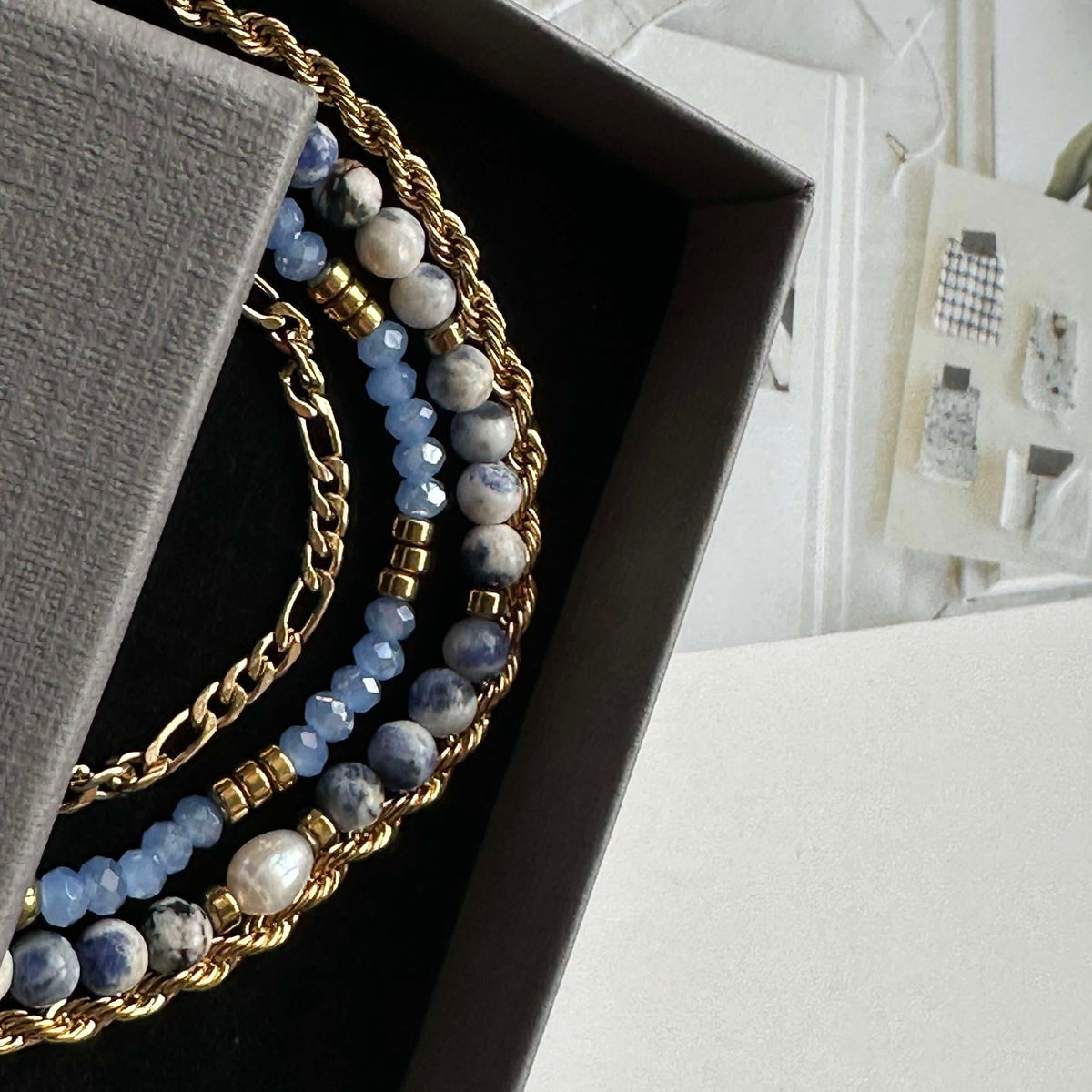 Armband Erika Blue - Set met 4 armbanden
