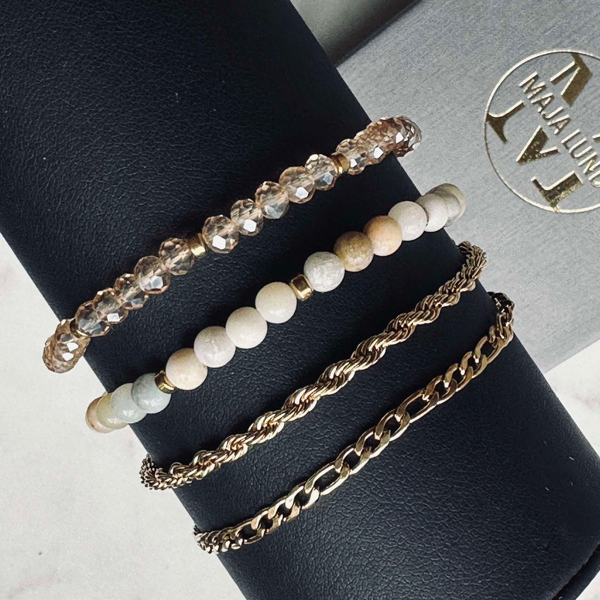Armband Erika Natur - Set van 4 armbanden