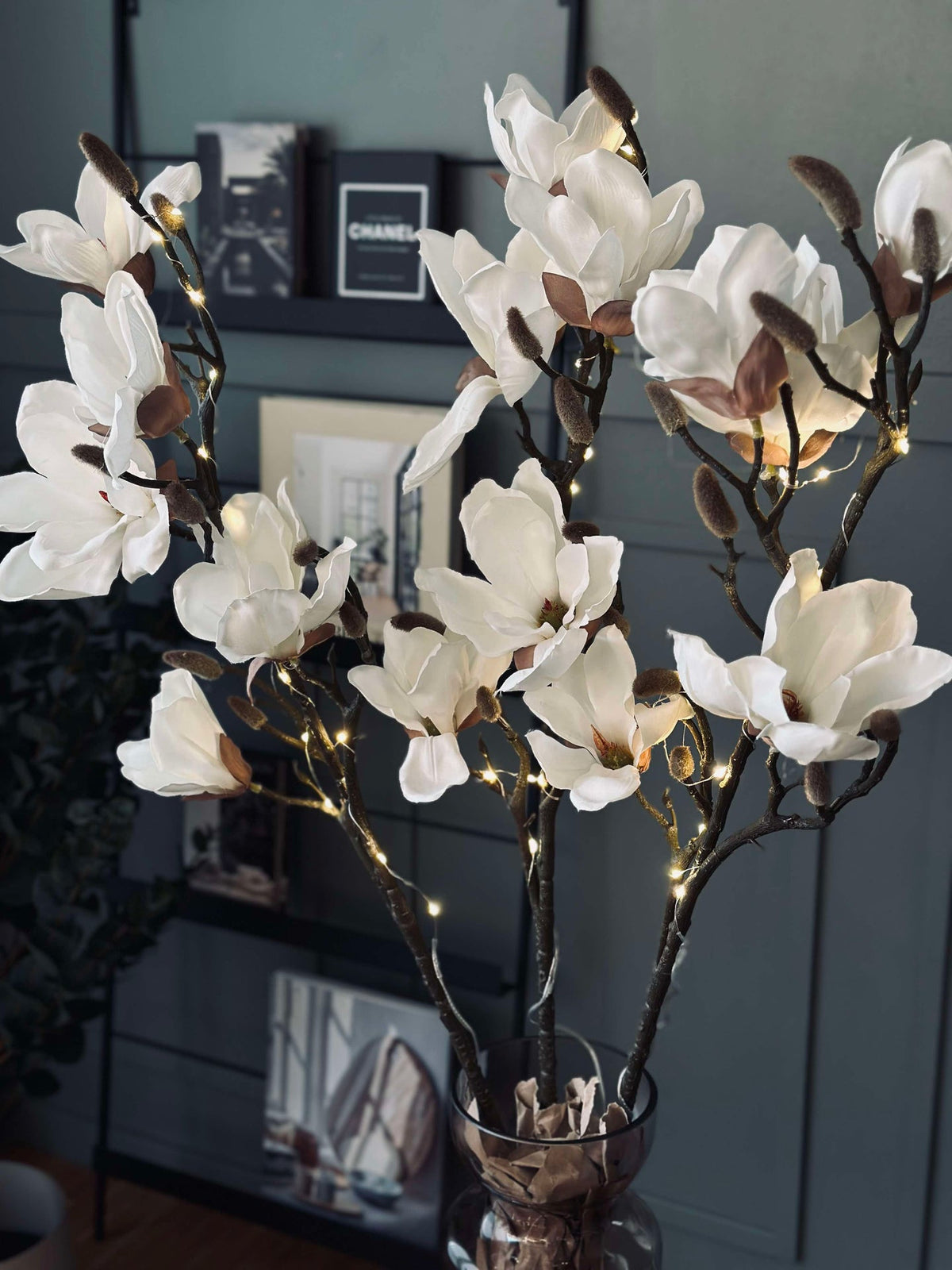 Magnoliatak met licht