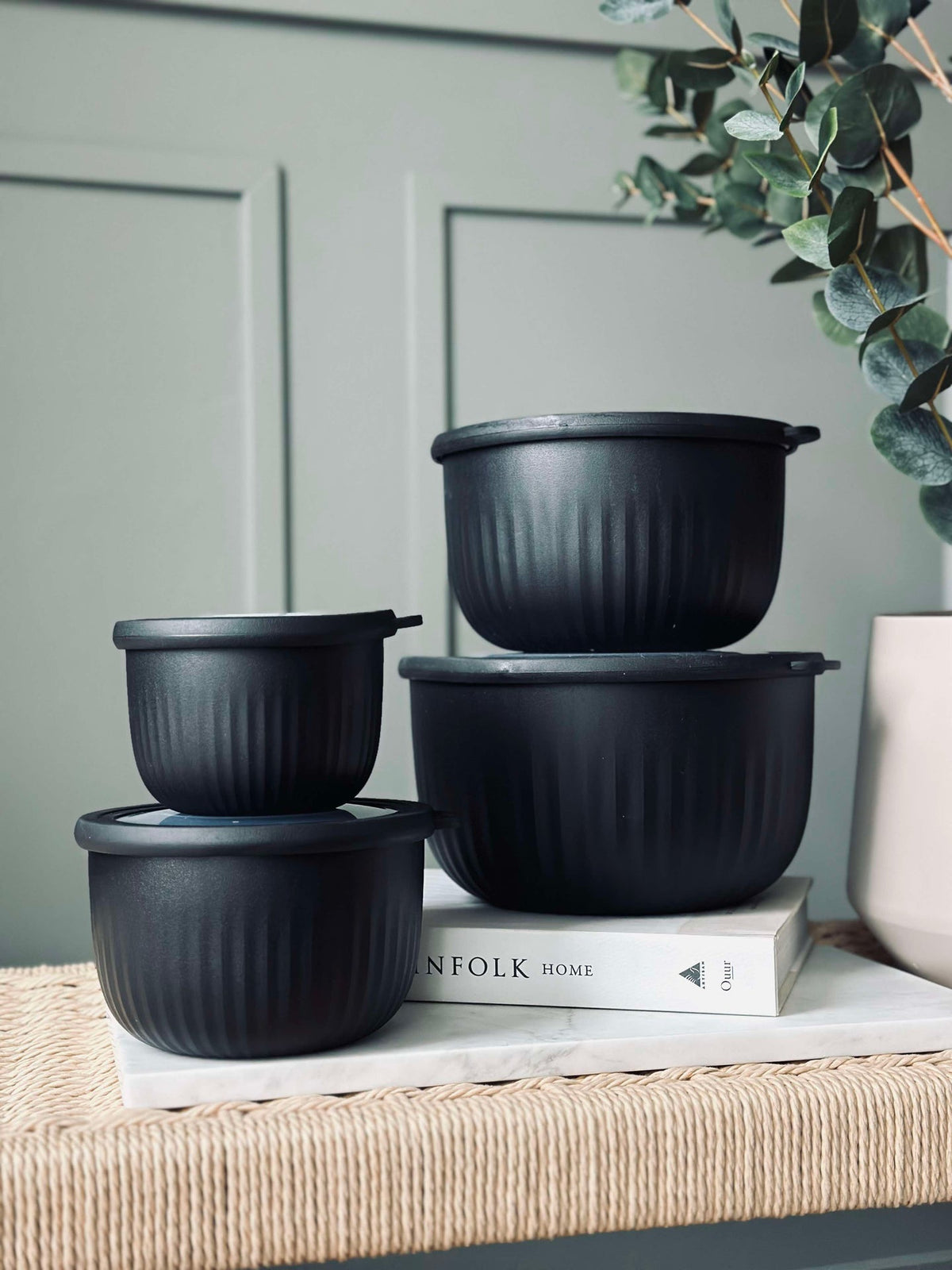 Opbergbakjes Black – Set van 4 st.