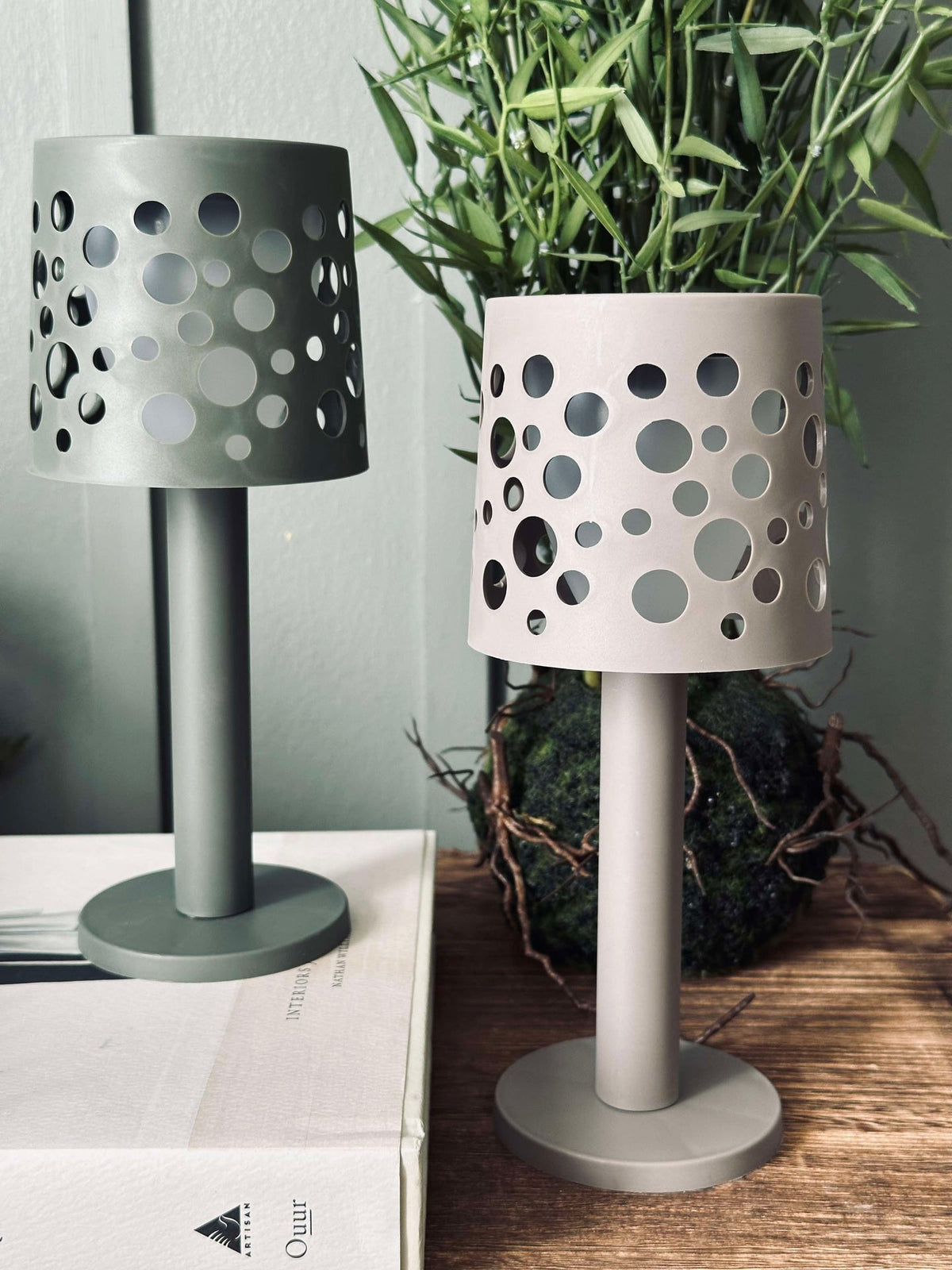 Tafellamp op zonne-energie - Lichtbeige
