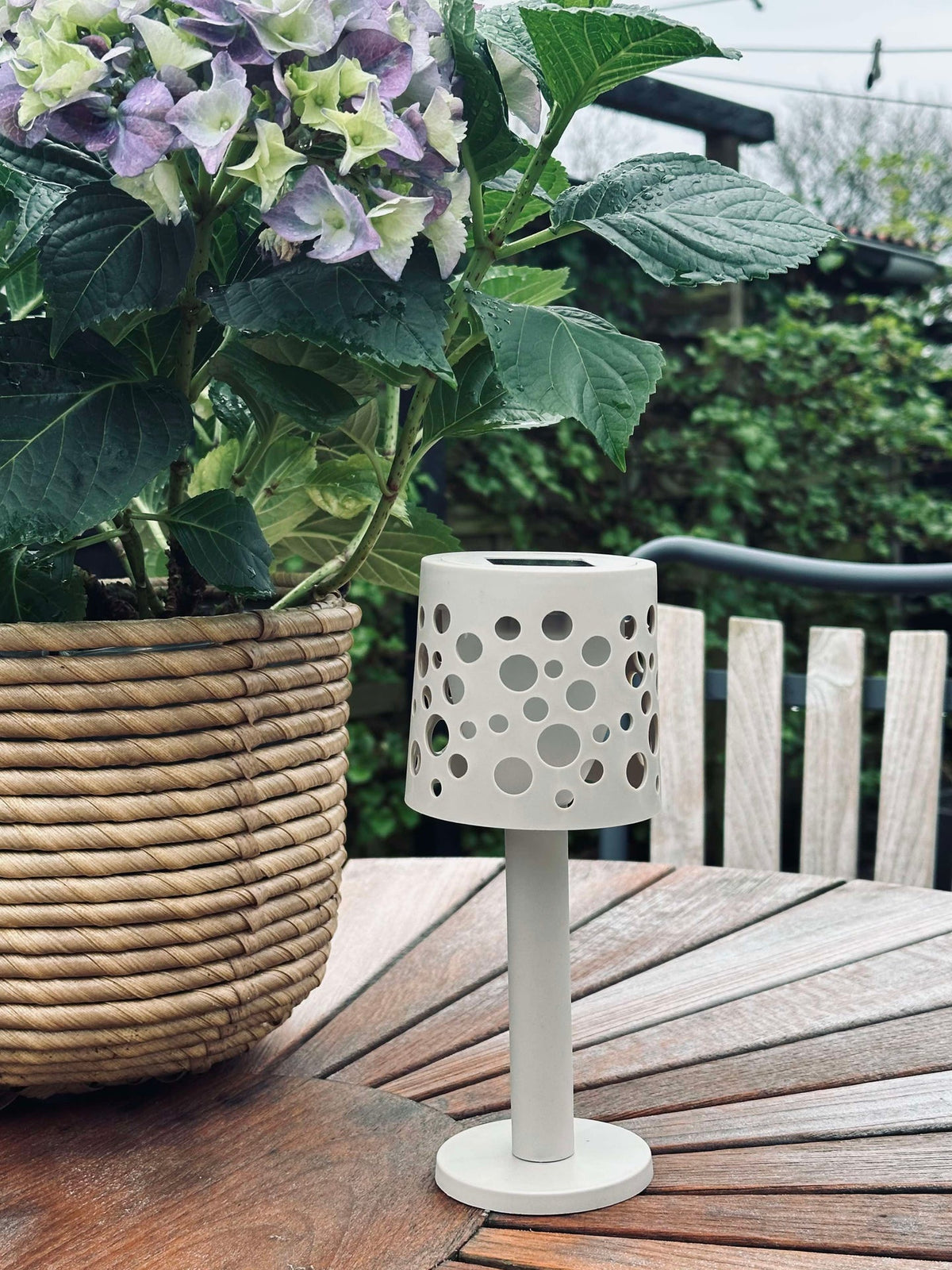 Tafellamp op zonne-energie - Lichtbeige