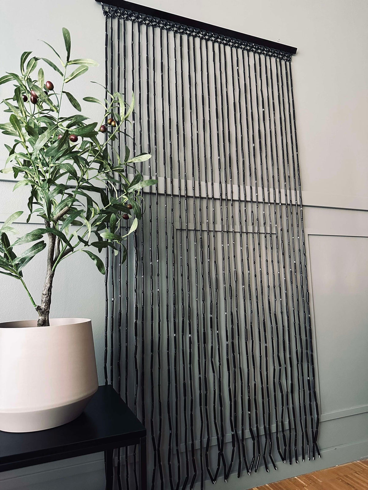 Voorhang in Bamboe Zwart - 90x180