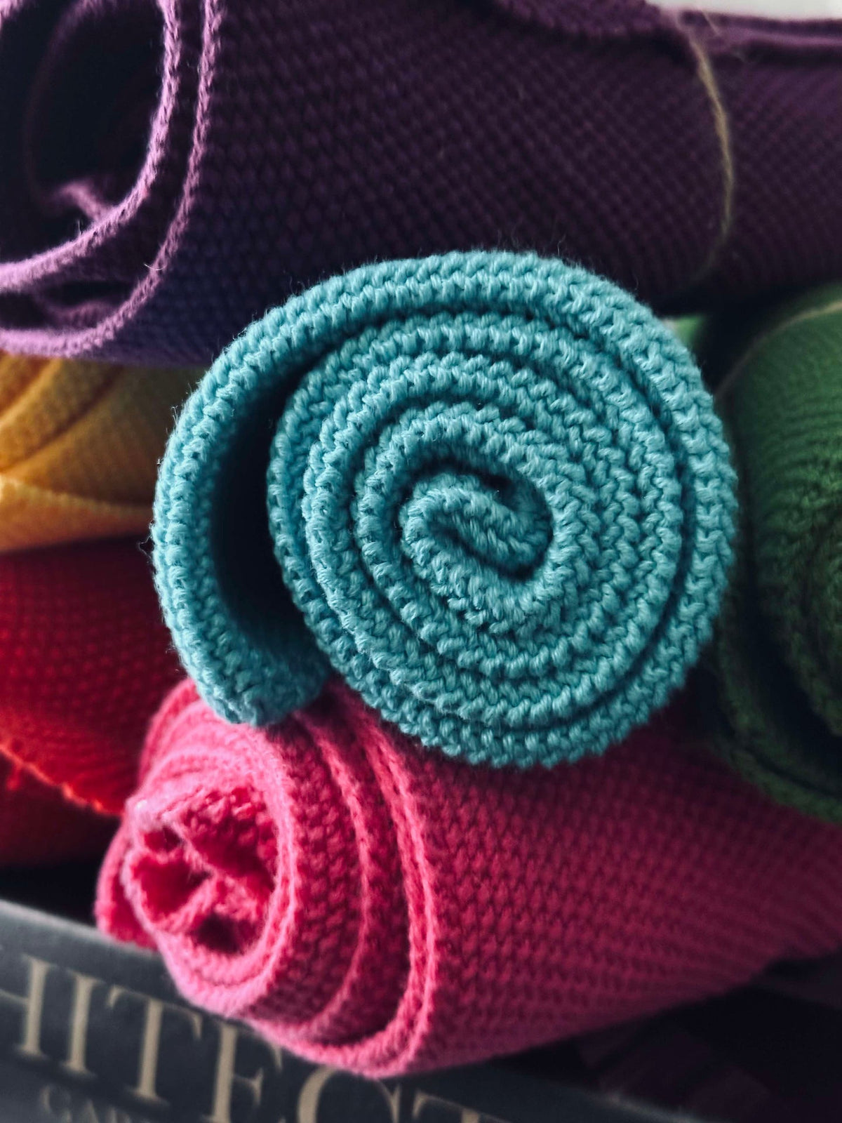 Handdoek katoen gebreid - 60x40 cm Mix kleuren