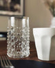 Waterglazen helder glas met dots - set van 4