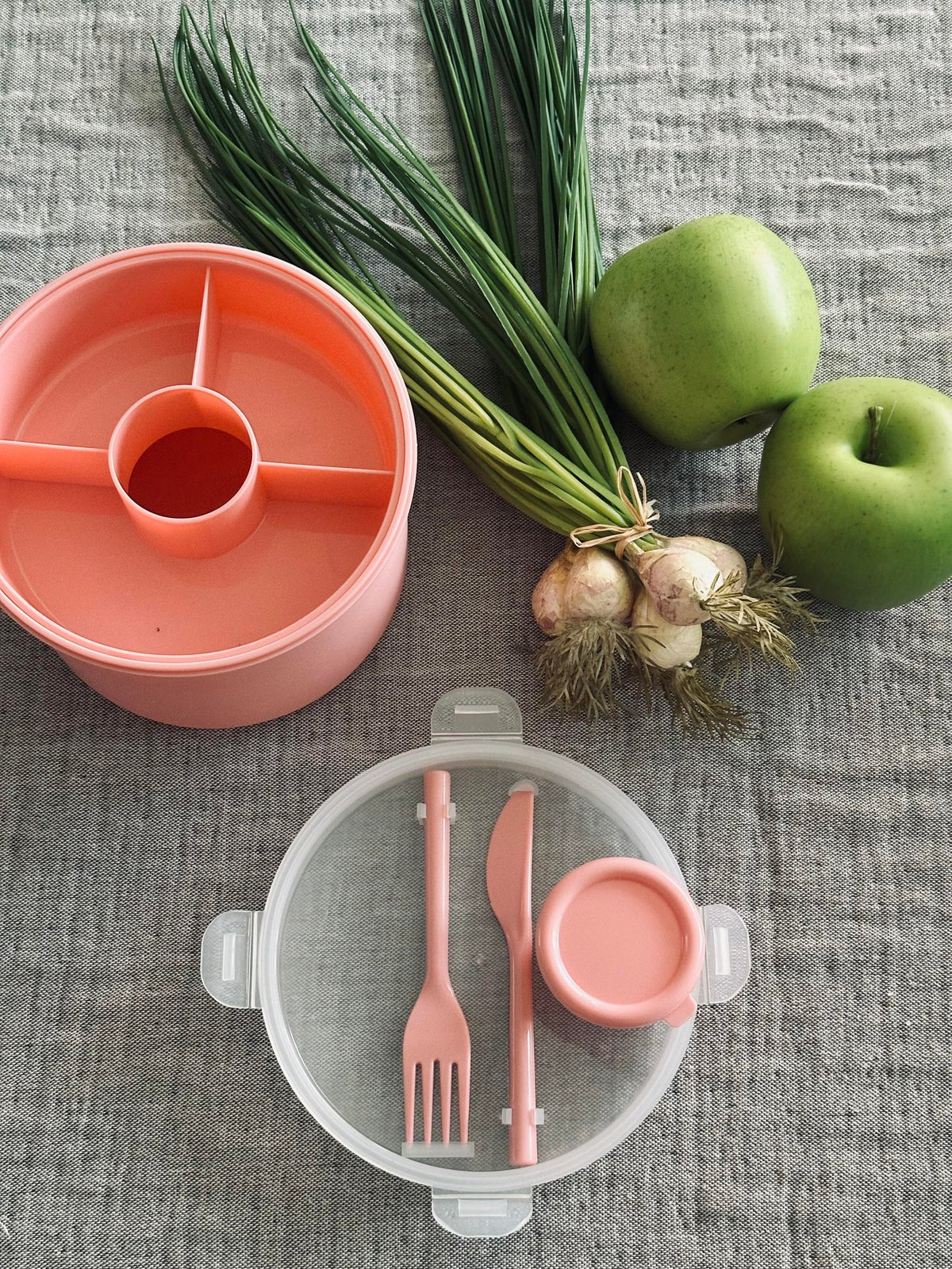 Lunchbox met dressingbakje - Roze