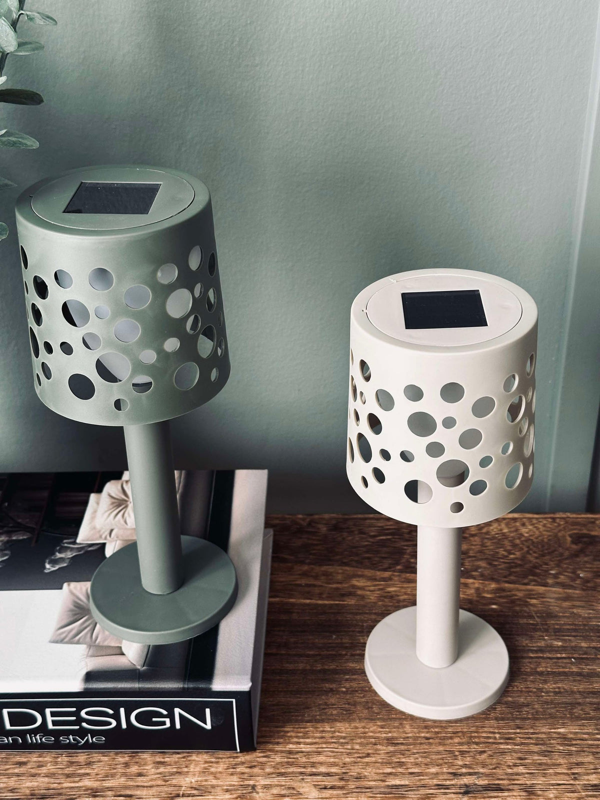 Tafellamp op zonne-energie - Lichtbeige