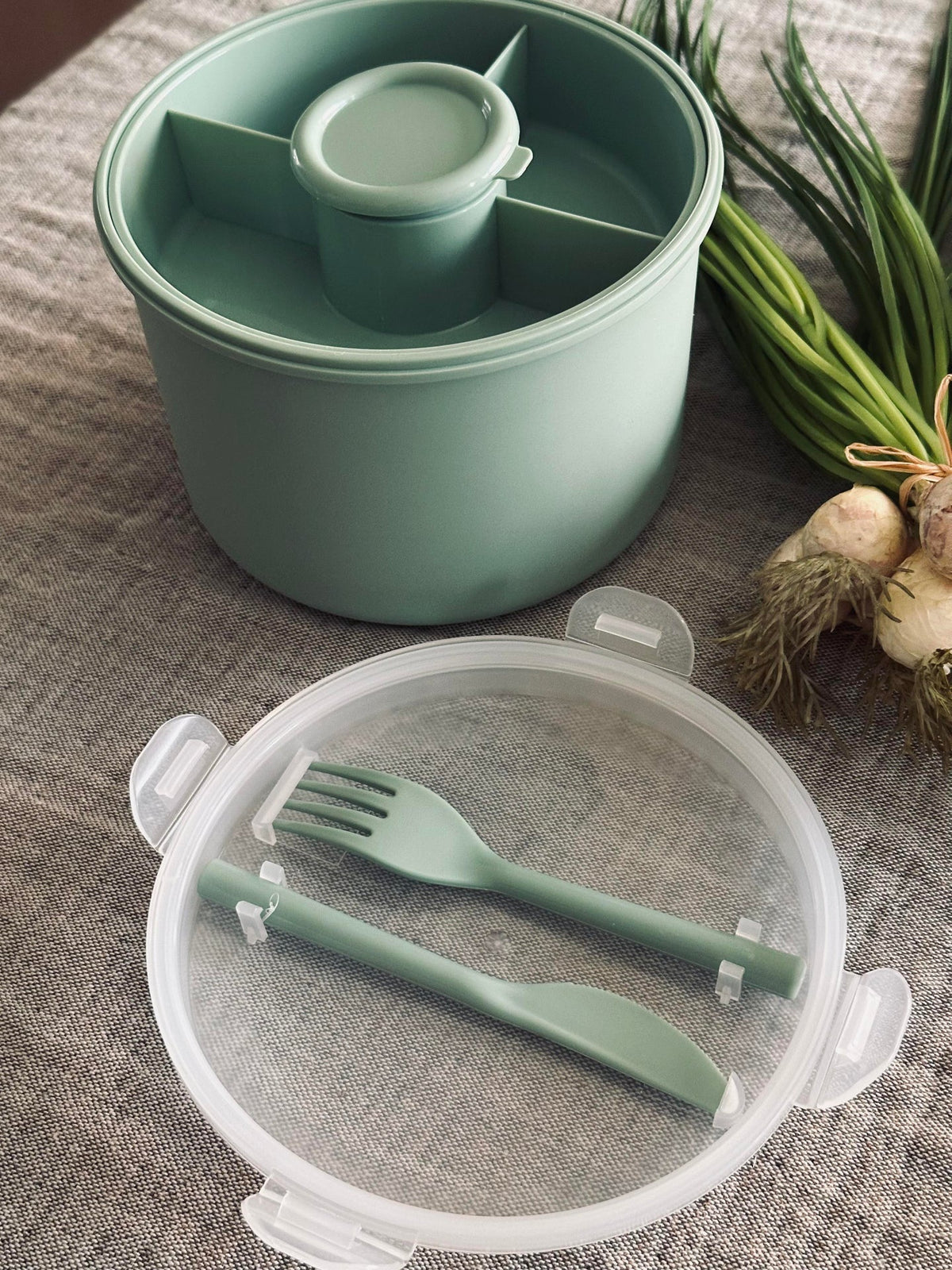 Lunchbox m. dressingbakje - Groen