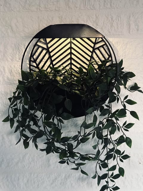 Wandhangende pot m.Solar