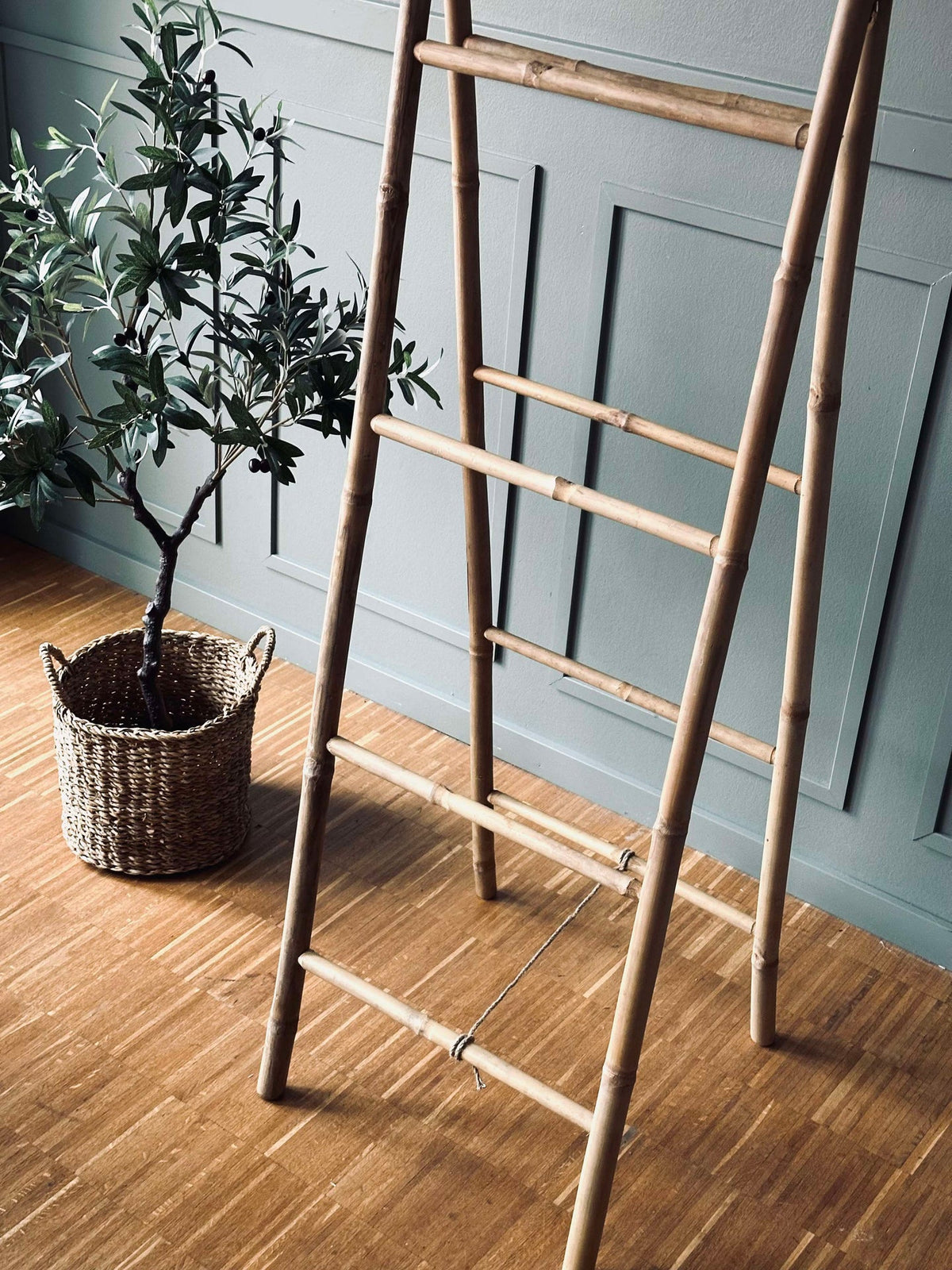 Dubbele ladder in bamboe