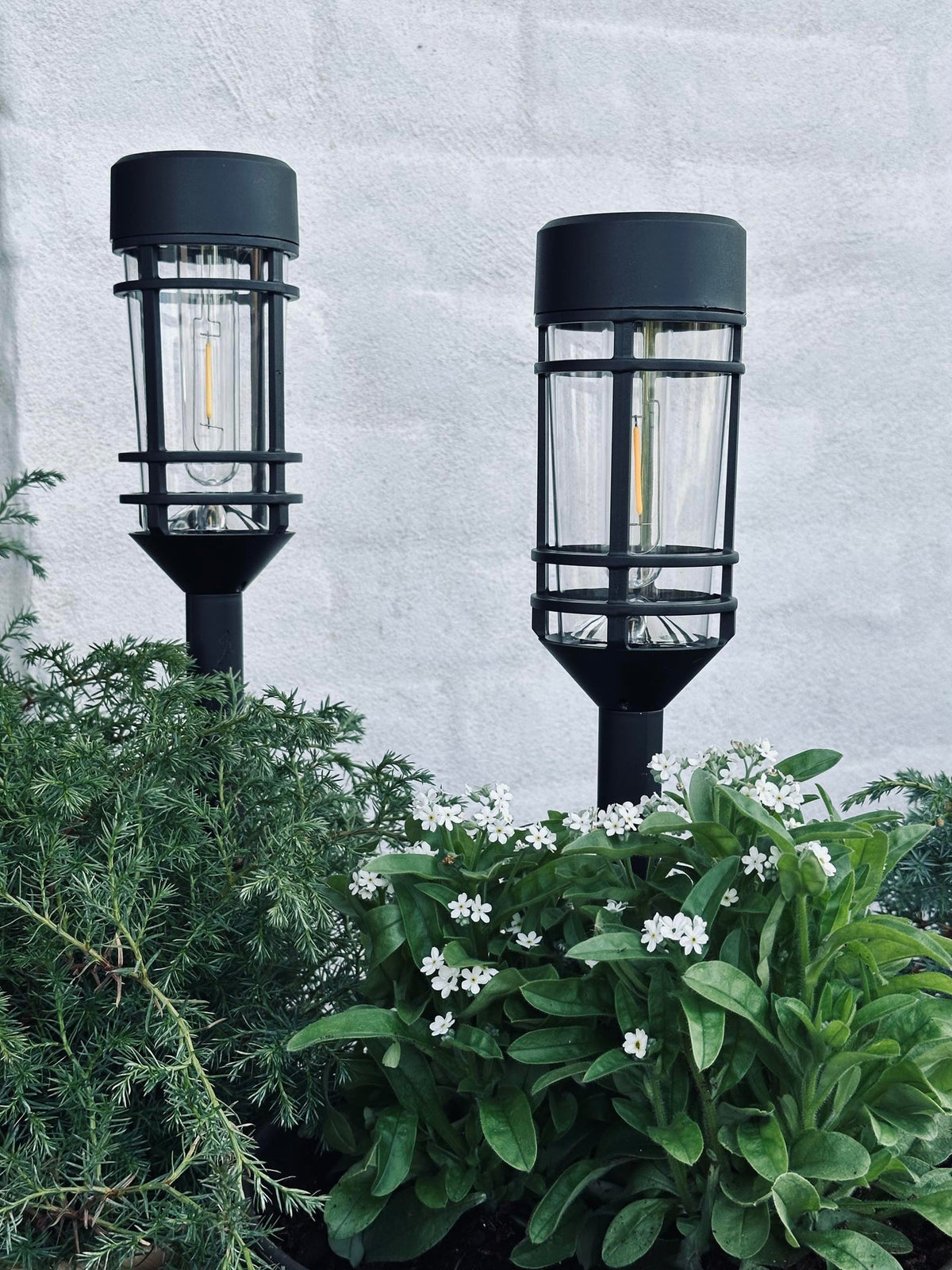 Tuinslamp NERO met solar – Set van 2 stuks