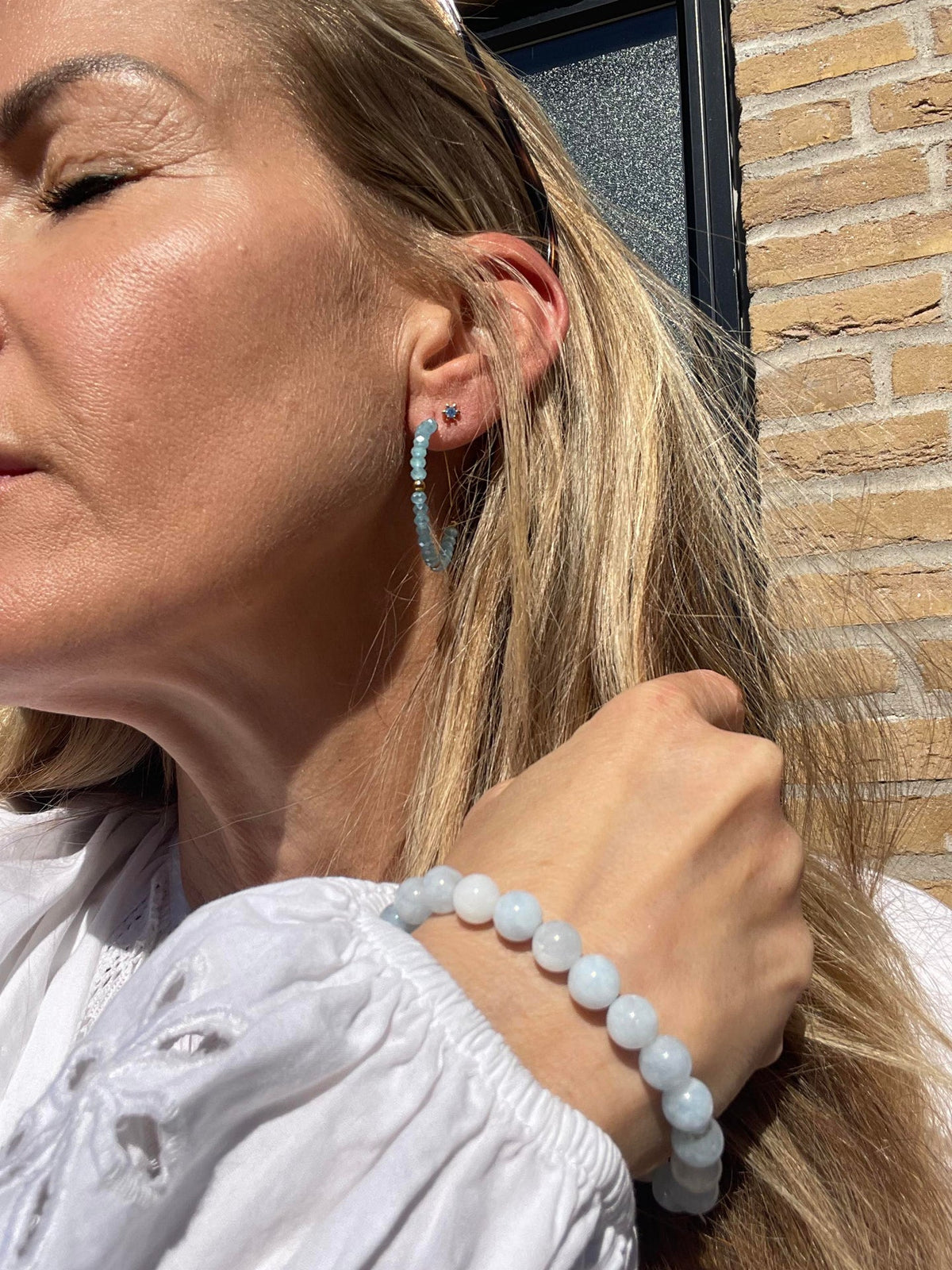 Oorbellen Merle – Ice blue