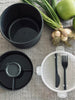 Lunchbox met dressingbakje - Zwart
