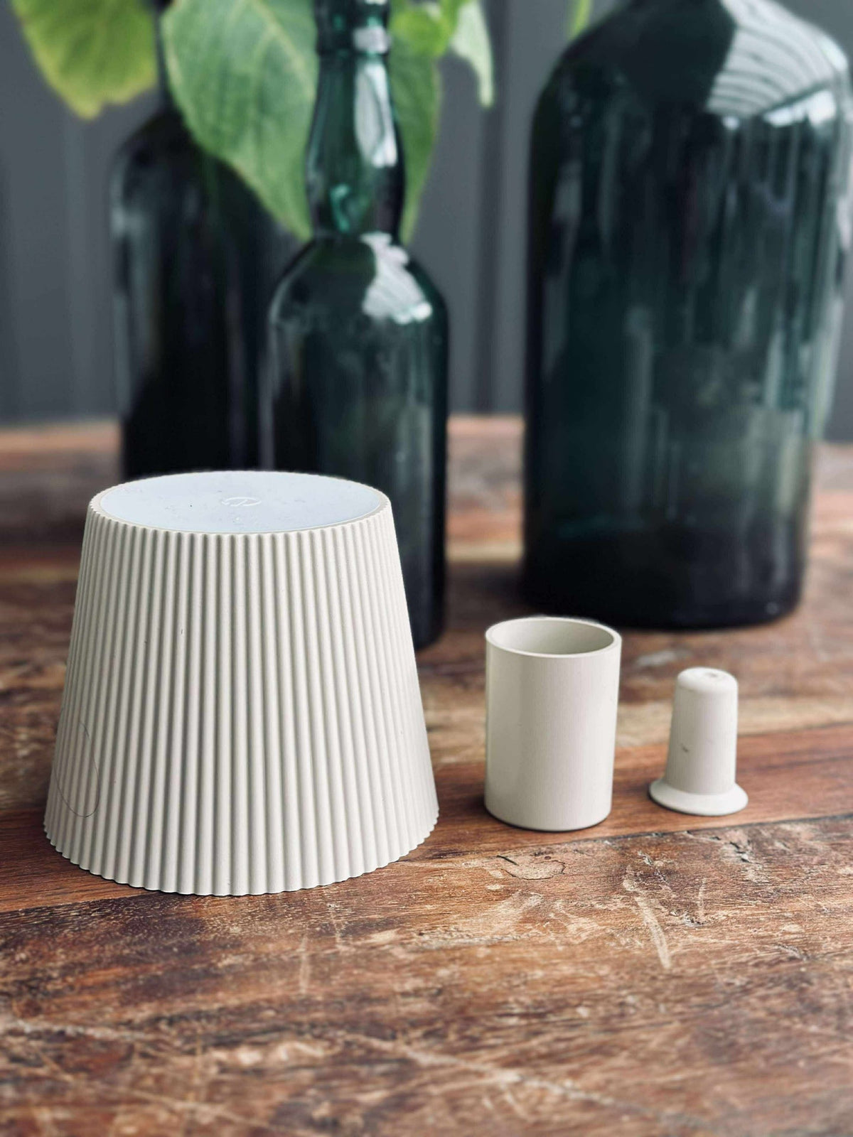 LED-lamp voor wijnfles - Crème MIX