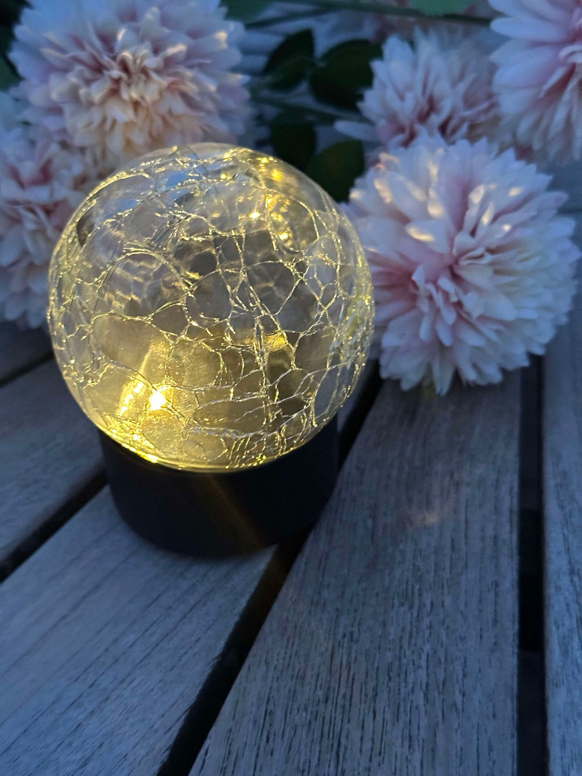 Solar glazen bol - Zwarte voet
